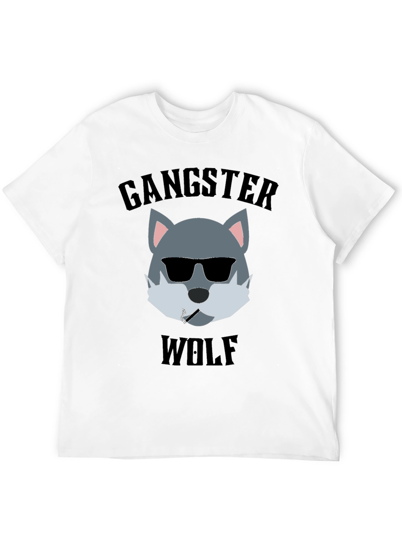 Gangster Wolf Graphic T-Shirt - Cool and Edgy Design
