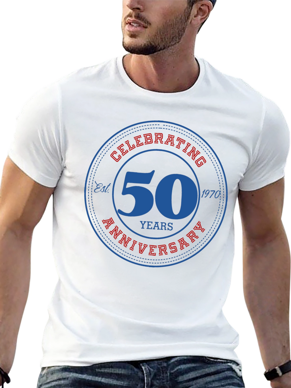 50th Anniversary T-Shirt - Black Cotton Blend Tee