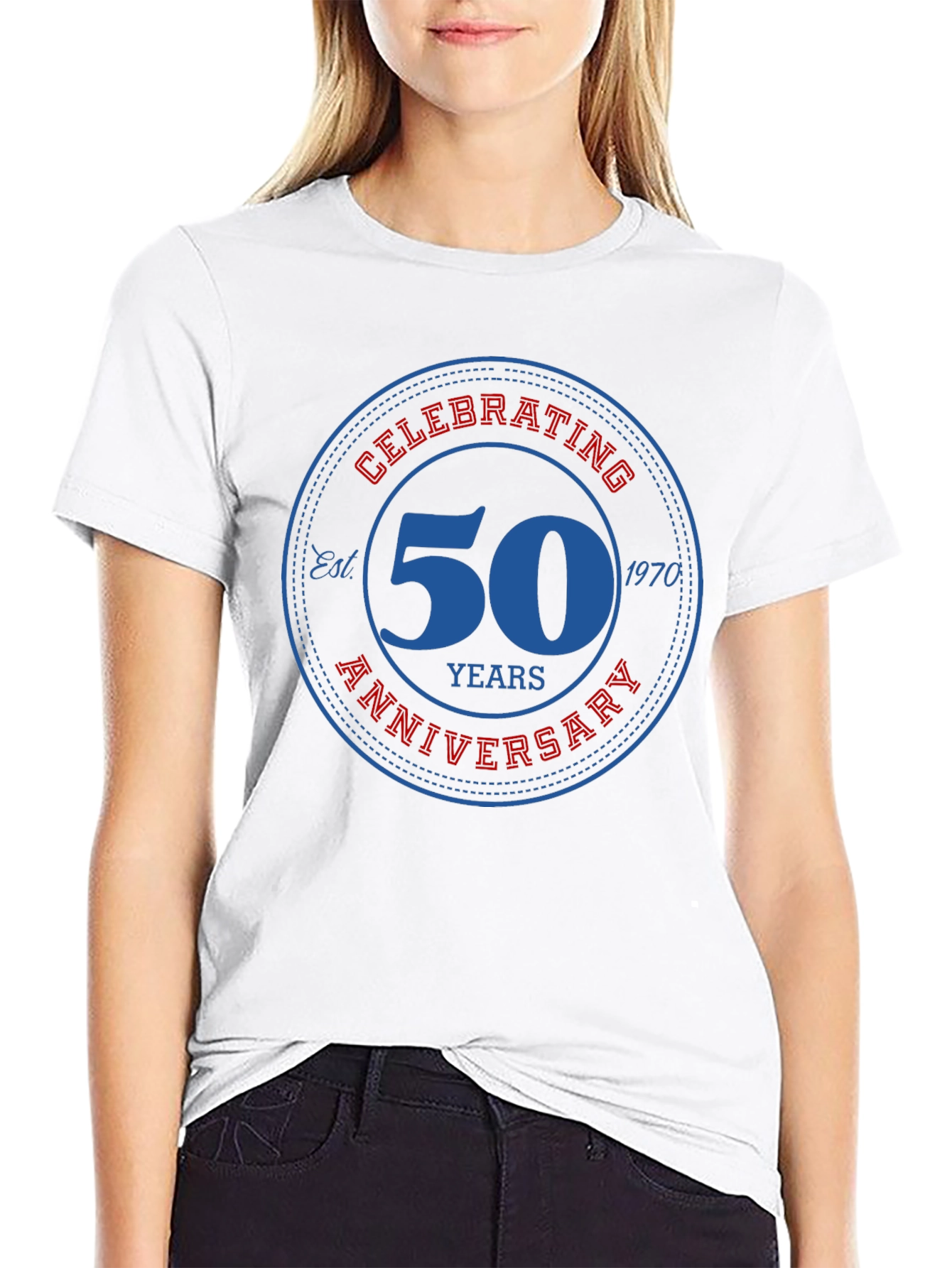 50th Anniversary T-Shirt - Black Cotton Blend Tee