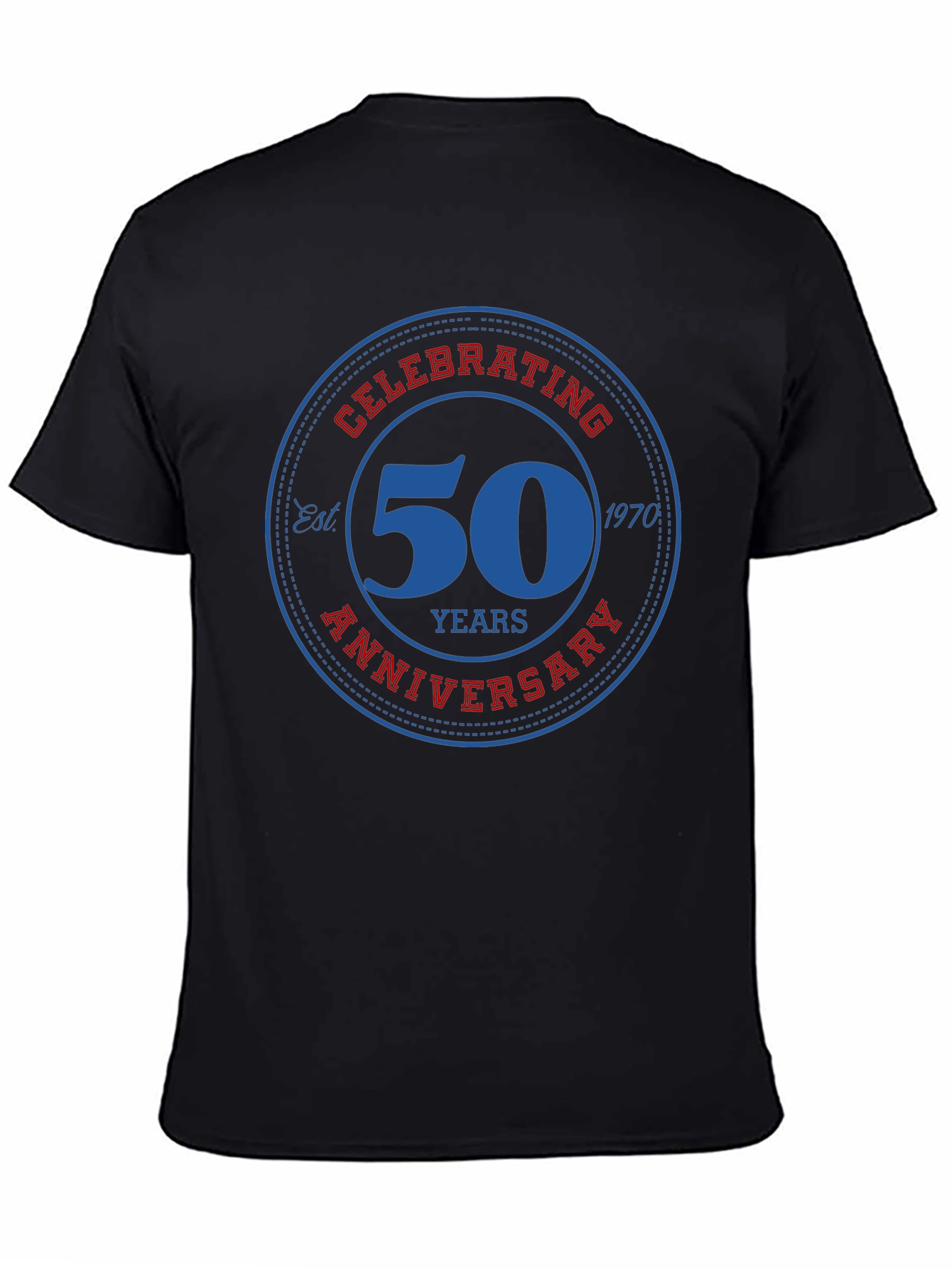 50th Anniversary T-Shirt - Black Cotton Blend Tee