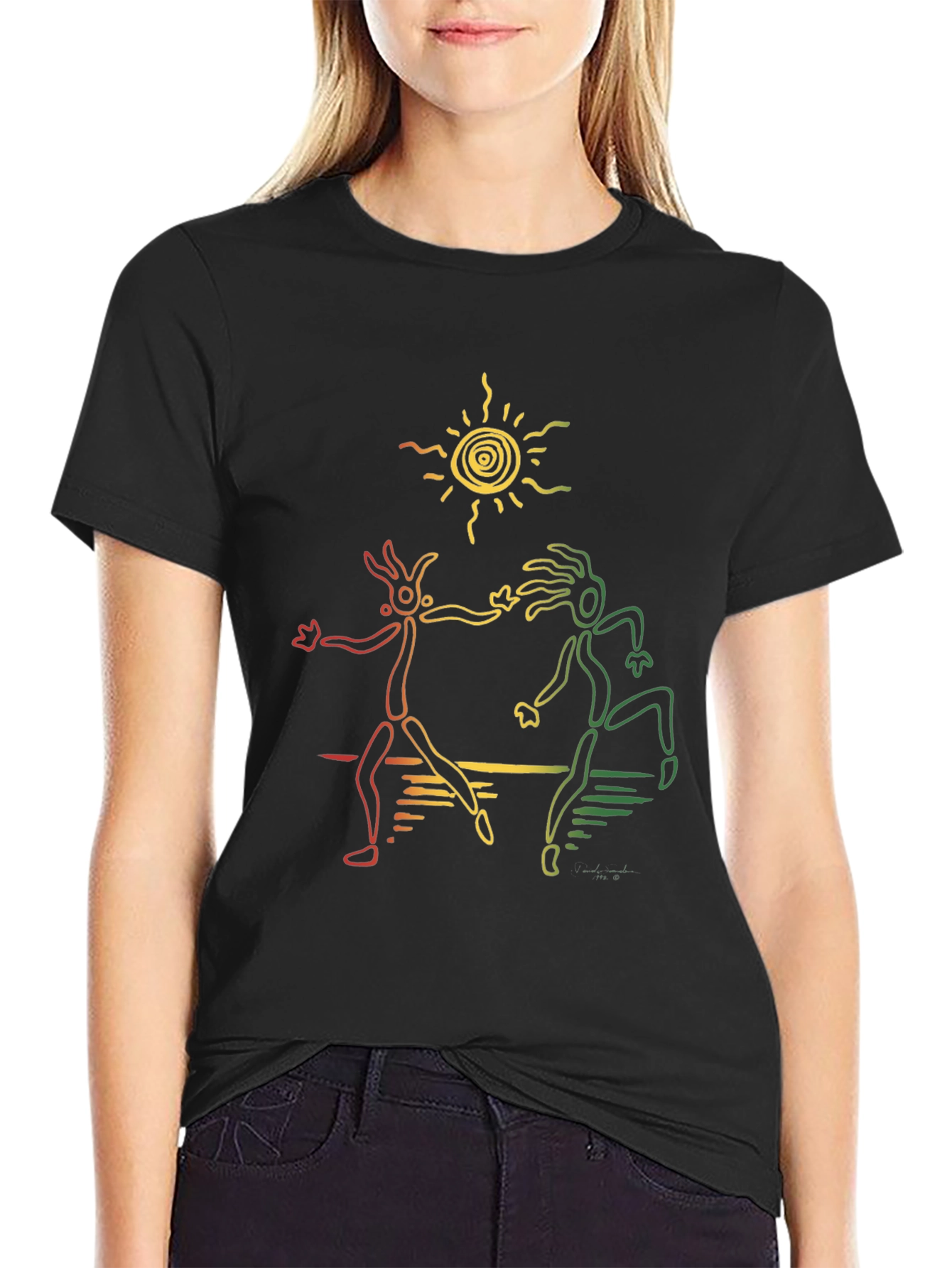 Rasta Dancers Black T-Shirt
