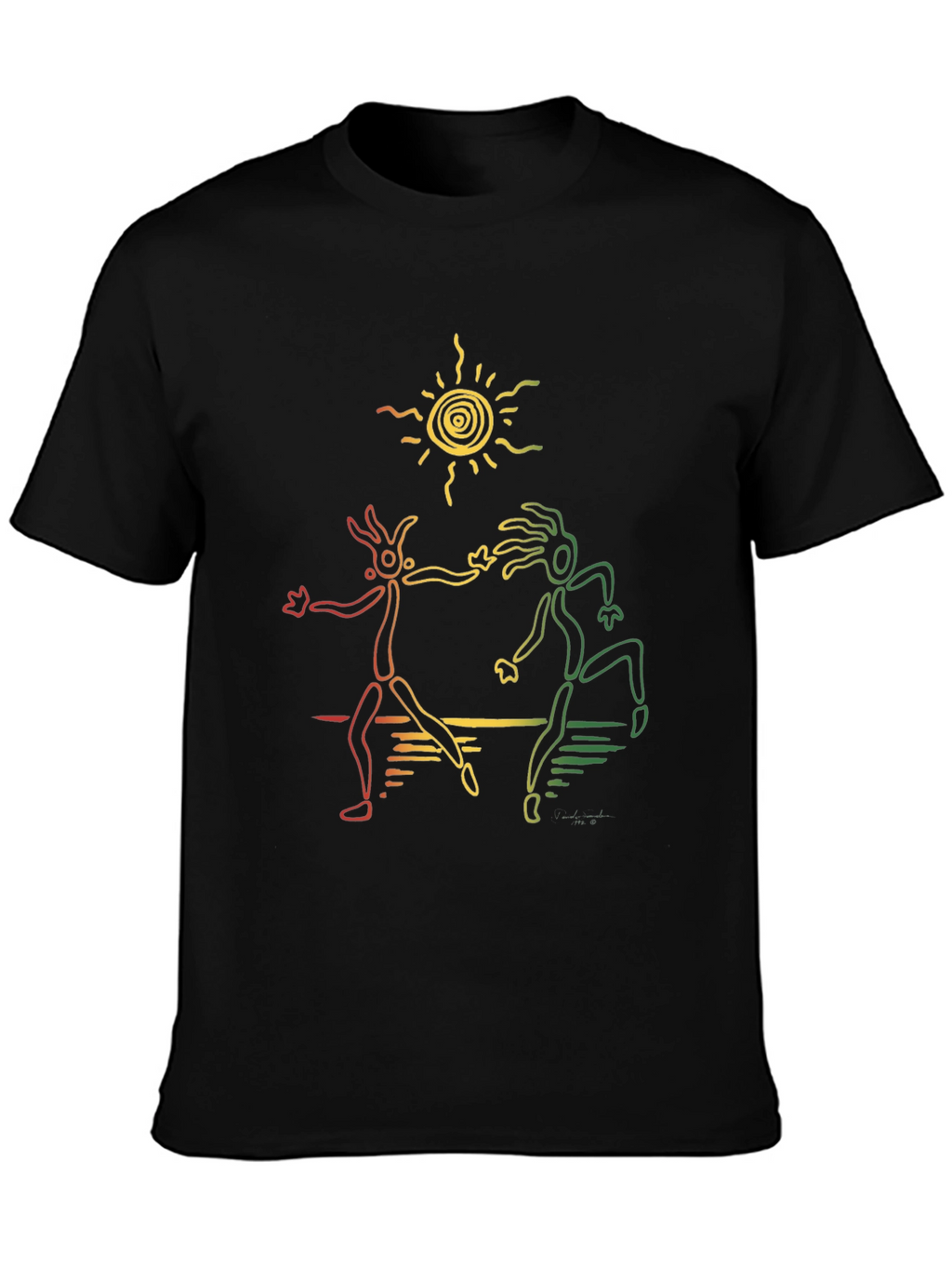 Rasta Dancers Black T-Shirt