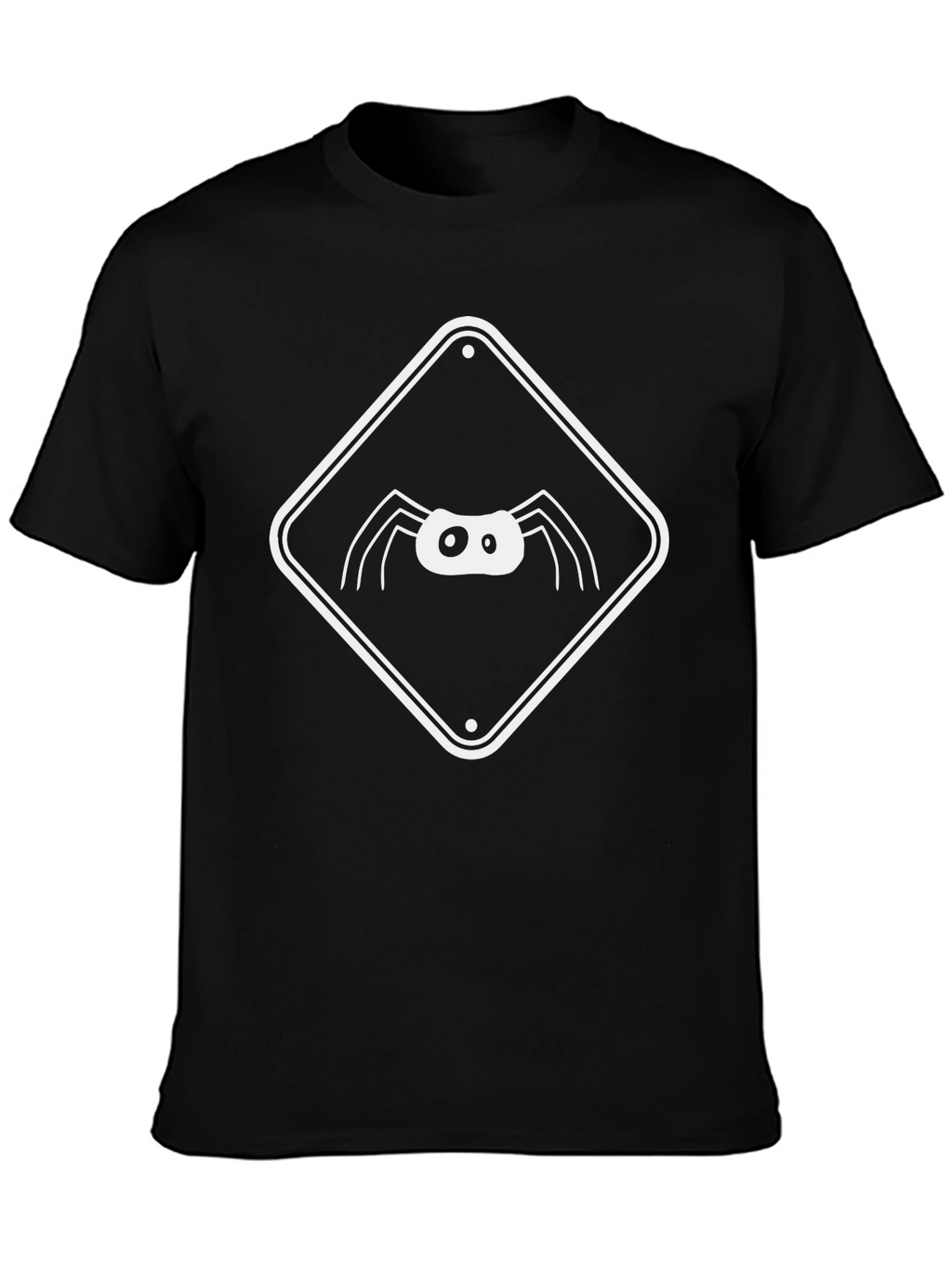 Spider Warning Sign Graphic Tee