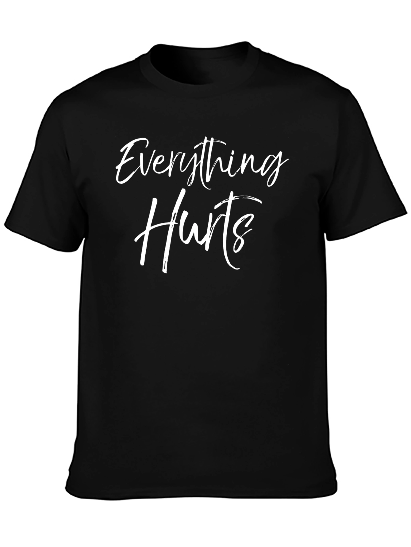 Everything Hurts Black Graphic Tee