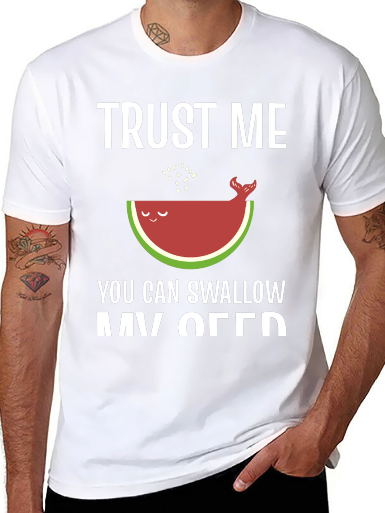 Trust Me Watermelon Whale Funny T-Shirt