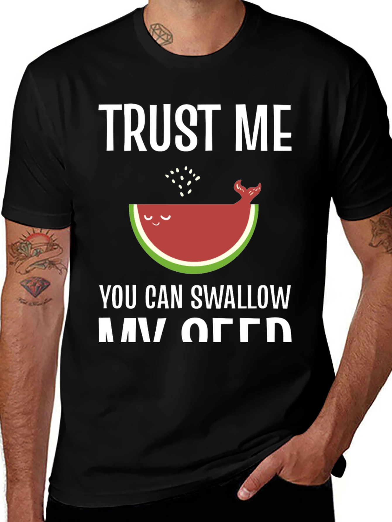 Trust Me Watermelon Whale Funny T-Shirt