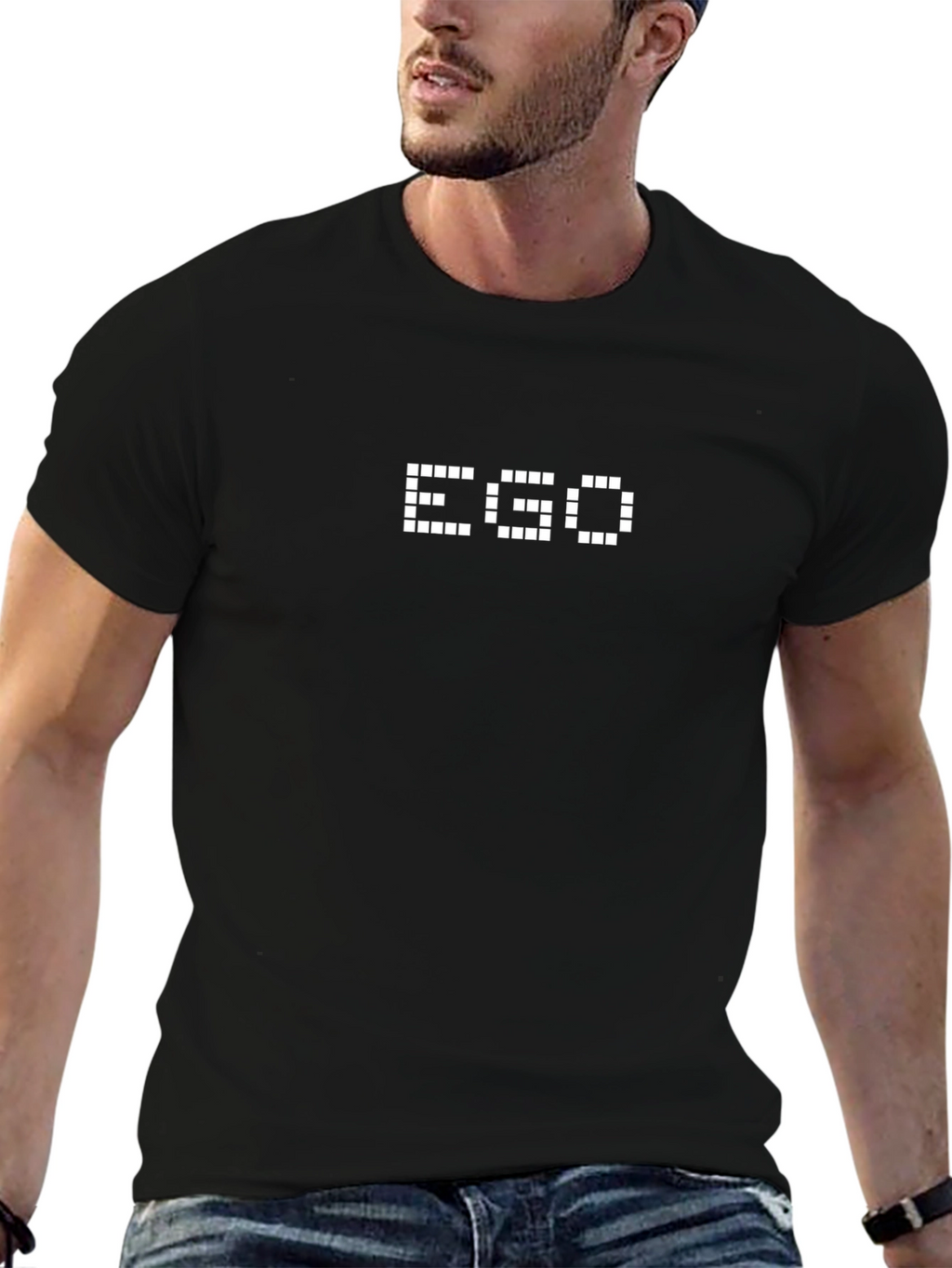 EGO Pixelated Graphic Tee - Bold Statement Shirt