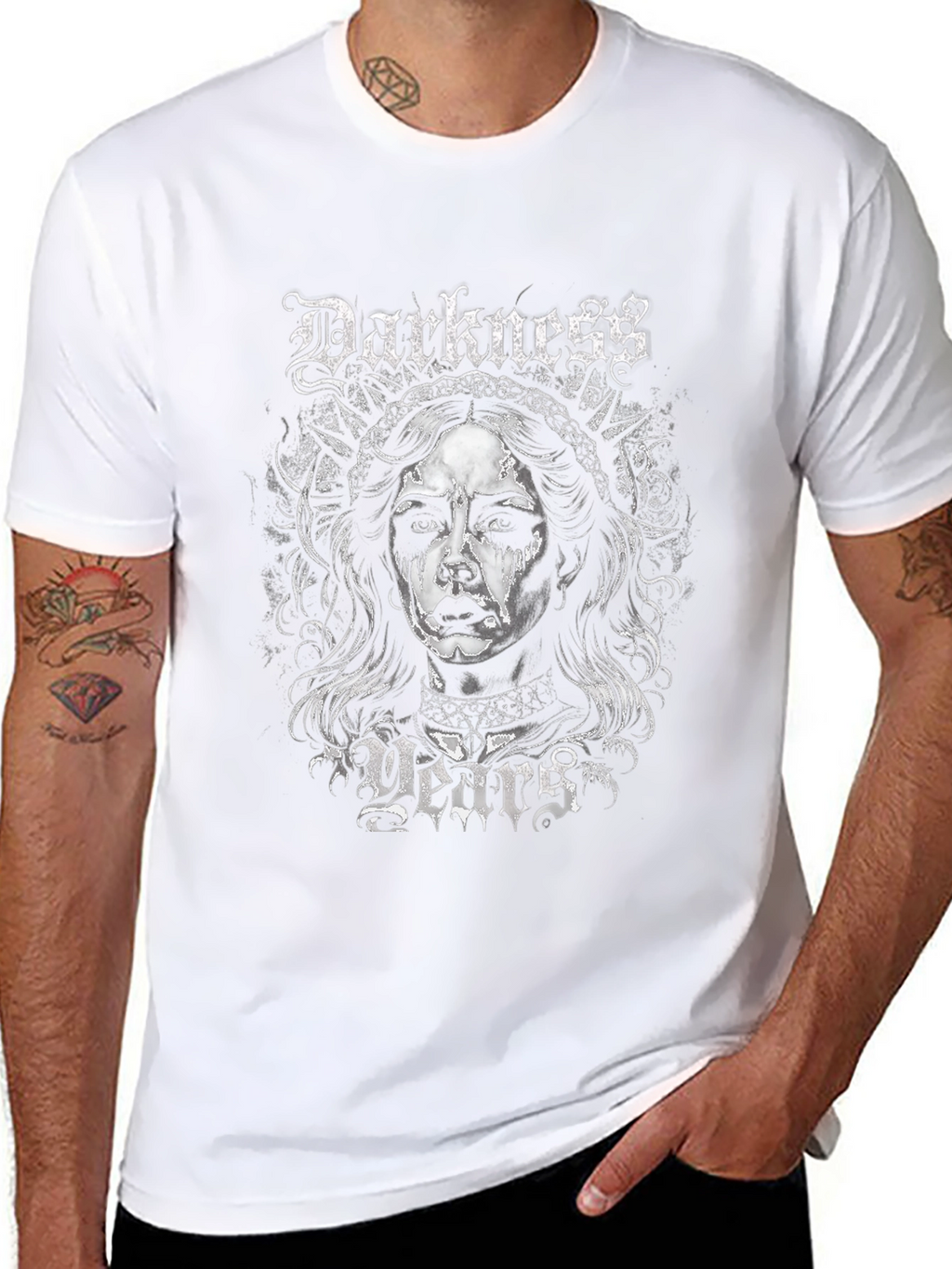 Darkness Years Graphic Print Black T-Shirt