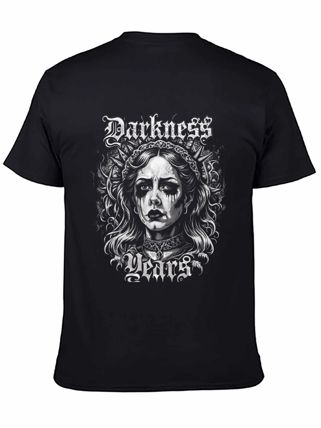 Darkness Years Graphic Print Black T-Shirt