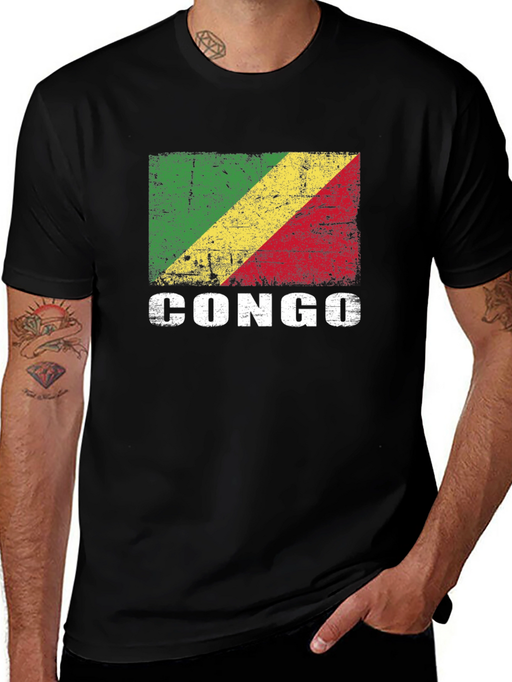 Congo Flag Graphic T-Shirt