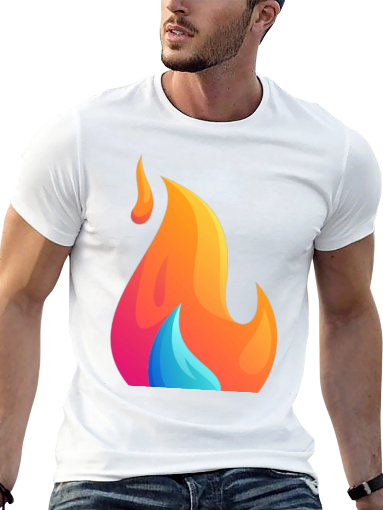 Flame Graphic Tee - Mens Black T-Shirt