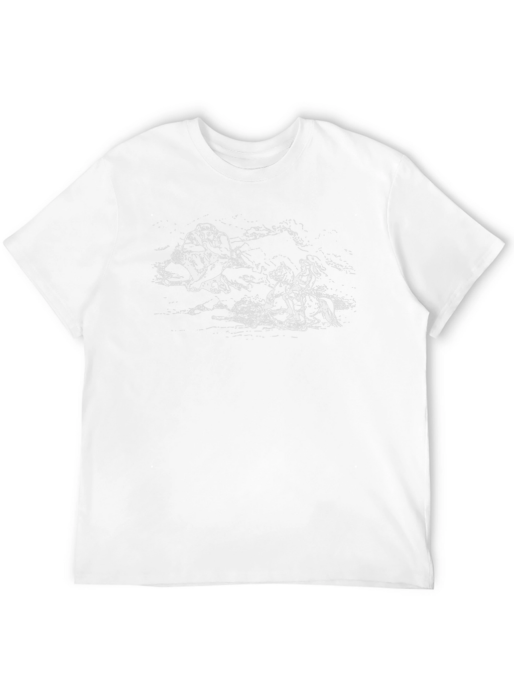 Black T-Shirt with Symbolic Graphic Print