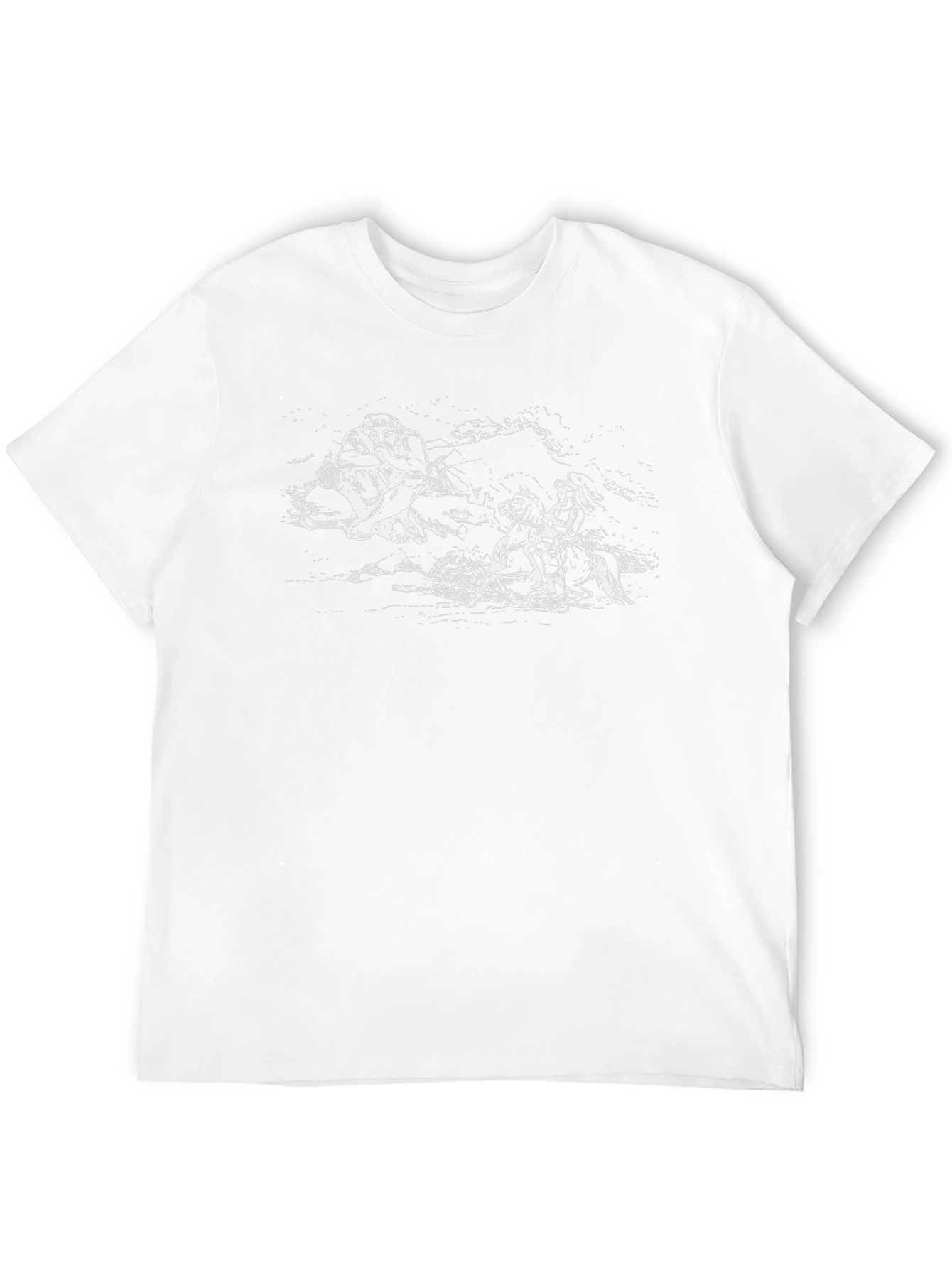Black T-Shirt with Symbolic Graphic Print