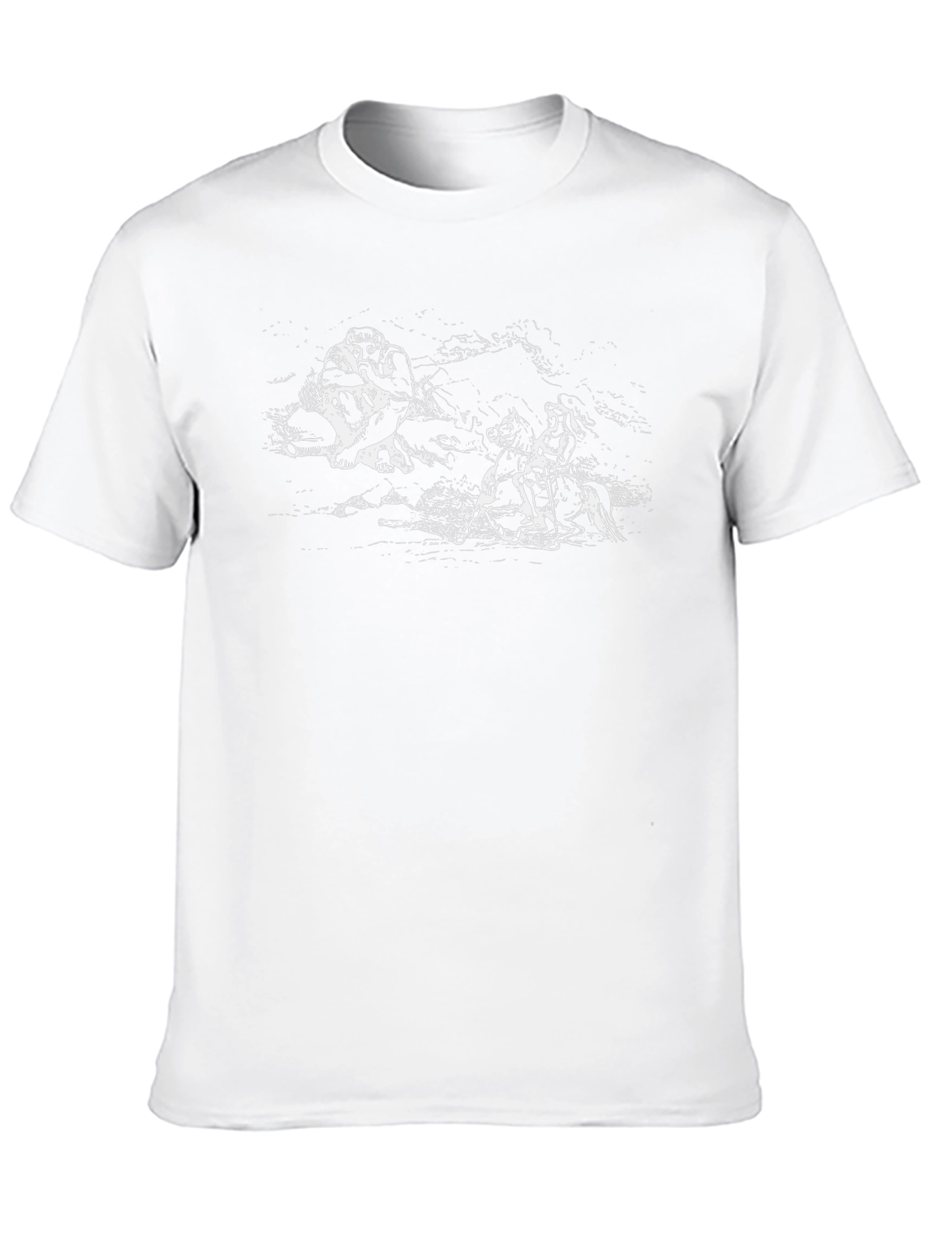 Black T-Shirt with Symbolic Graphic Print