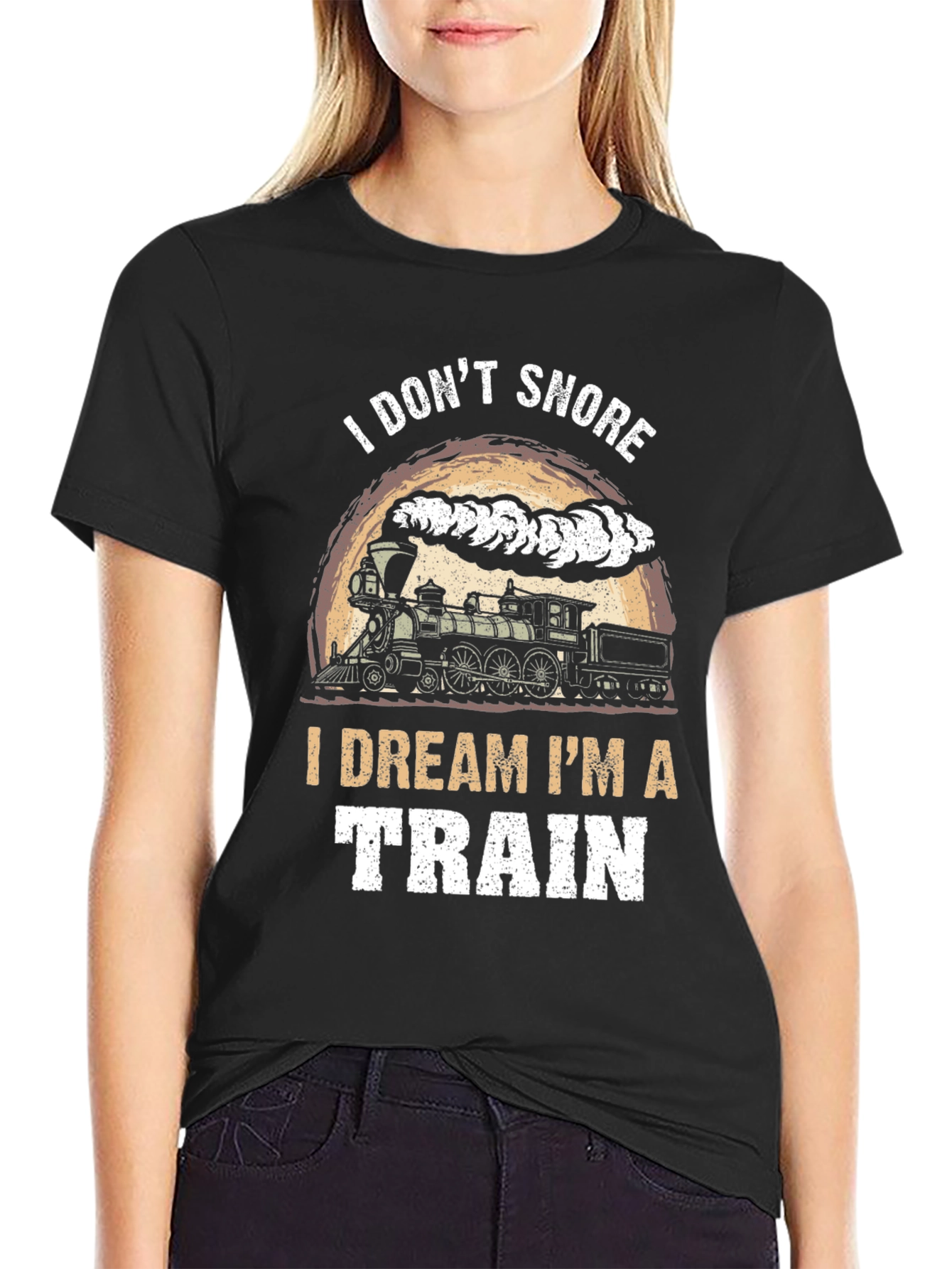I Dream Im a Train T-Shirt - Snoring Humor Tee