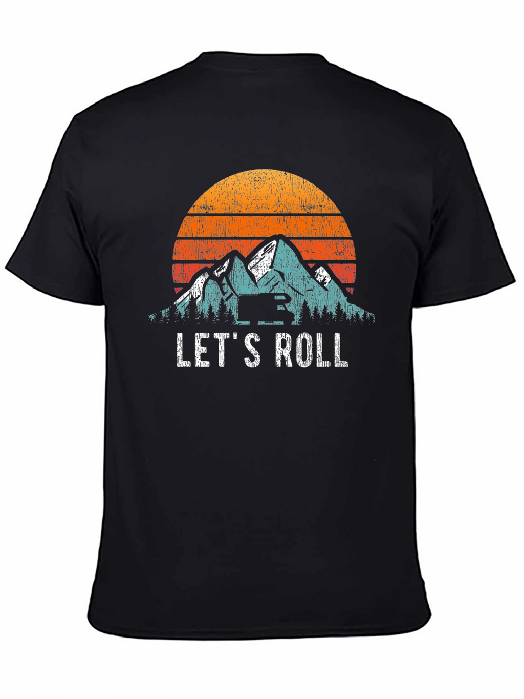 Lets Roll Mountain Sunset Graphic Tee
