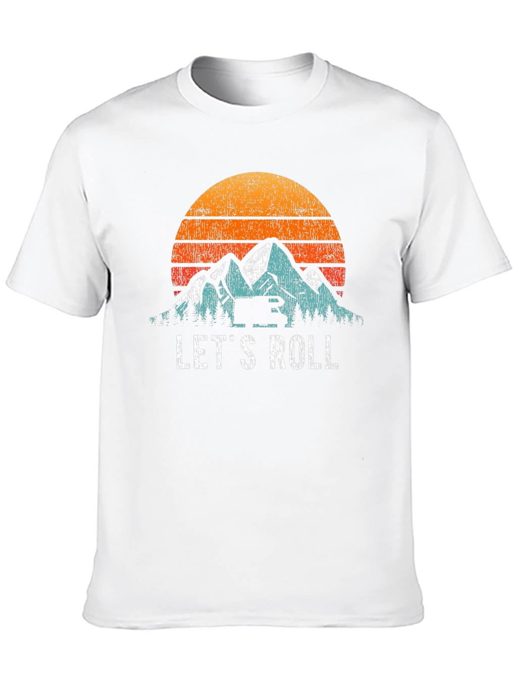 Lets Roll Mountain Sunset Graphic Tee