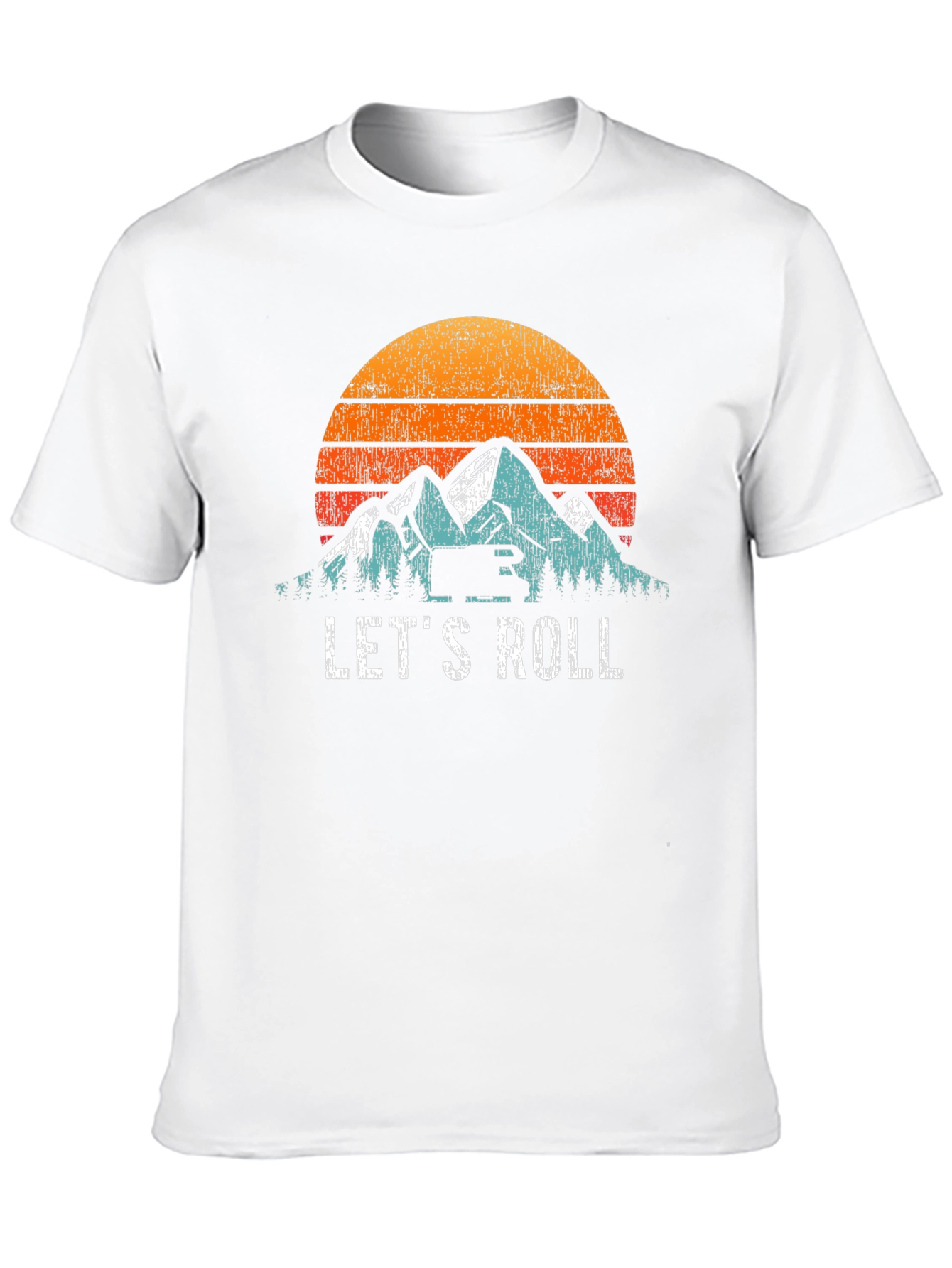 Lets Roll Mountain Sunset Graphic Tee