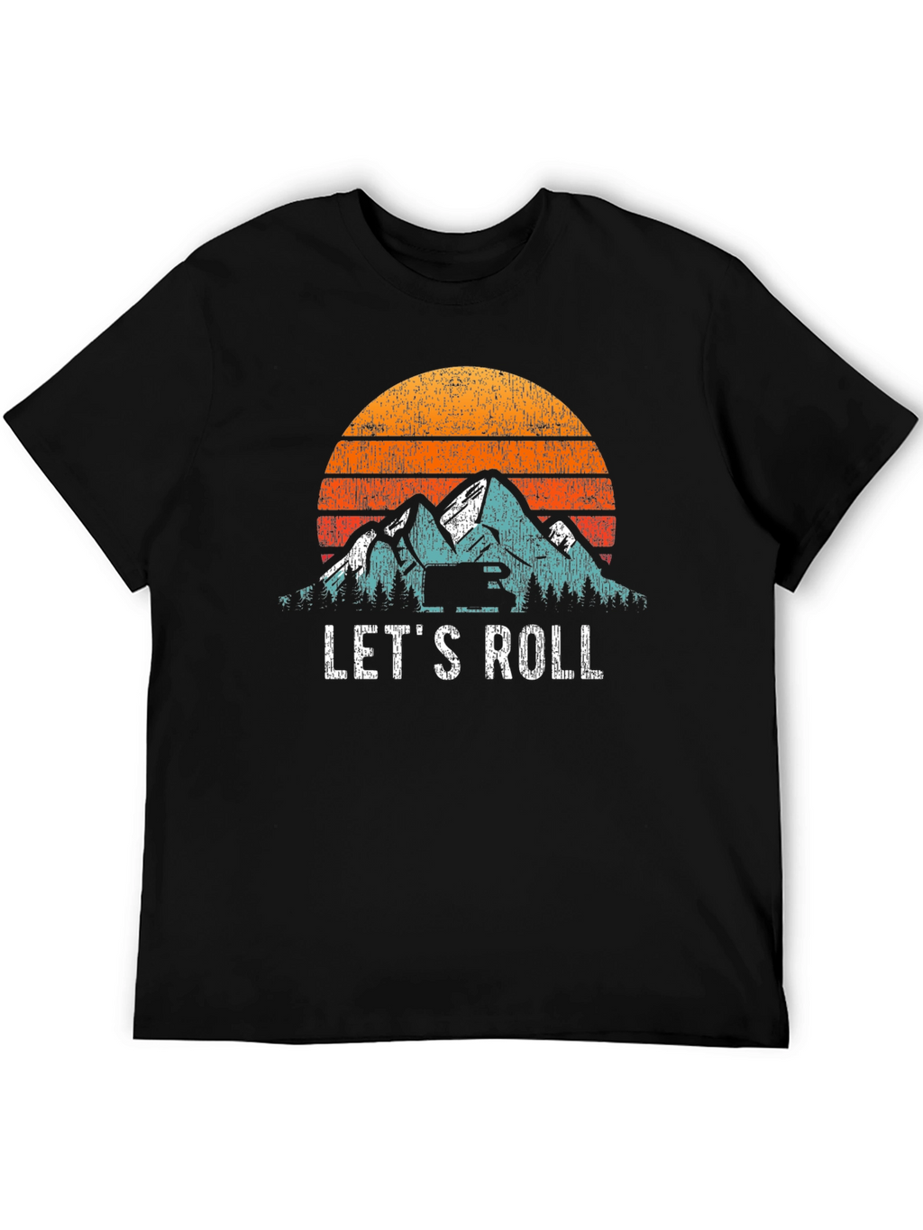 Lets Roll Mountain Sunset Graphic Tee