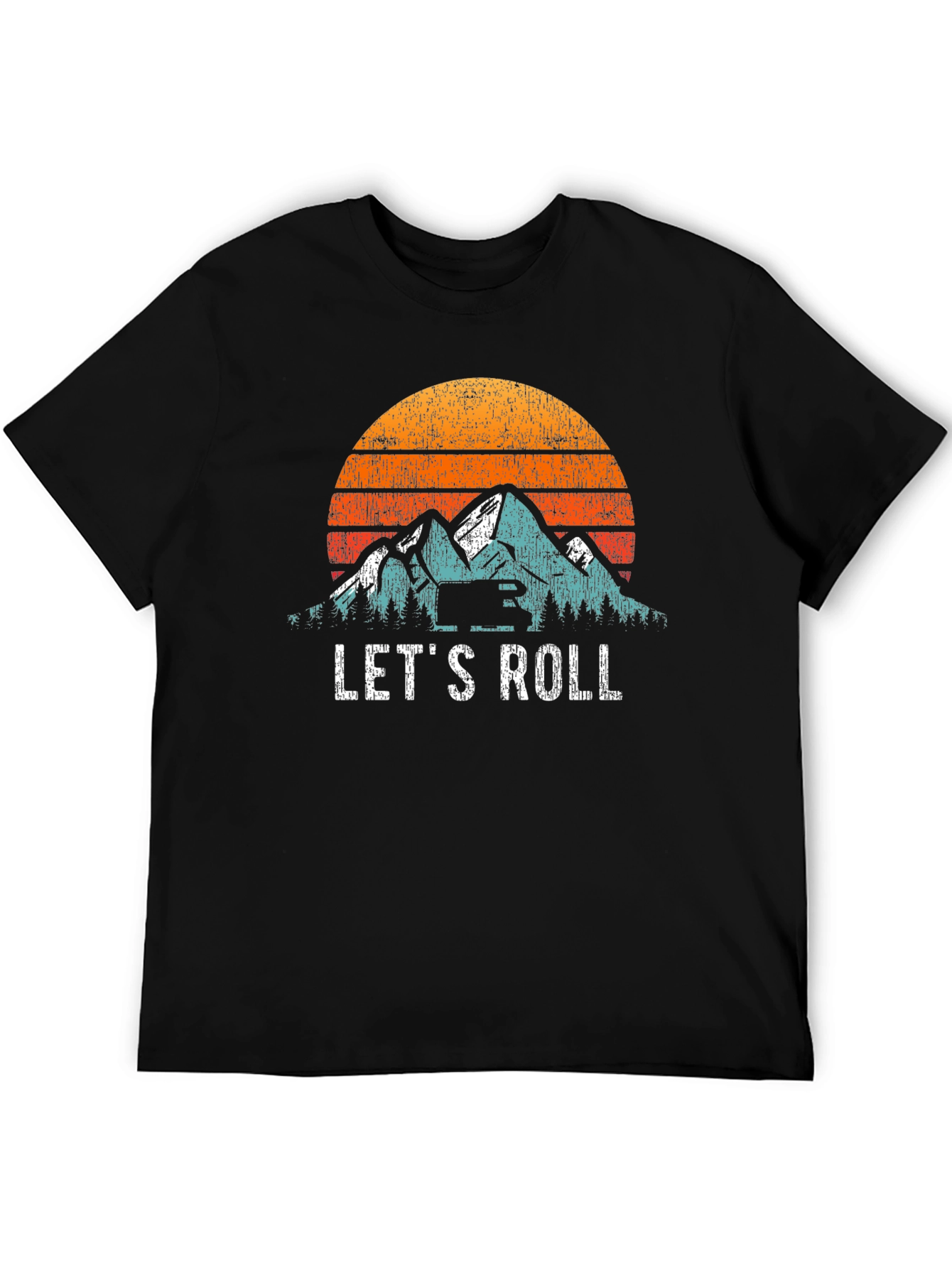 Lets Roll Mountain Sunset Graphic Tee