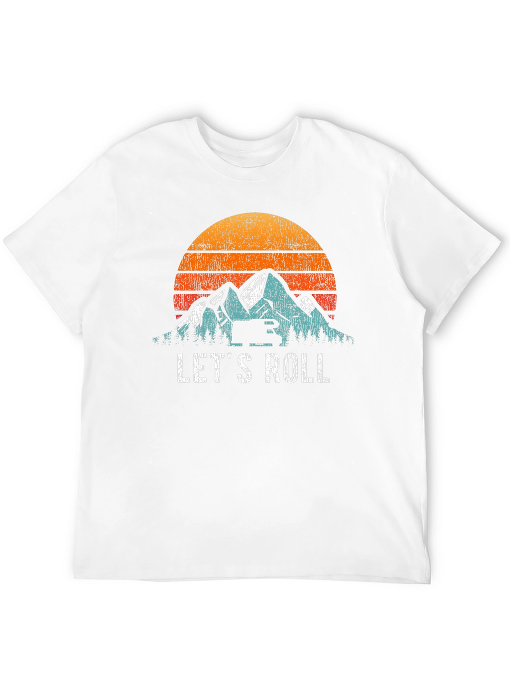 Lets Roll Mountain Sunset Graphic Tee