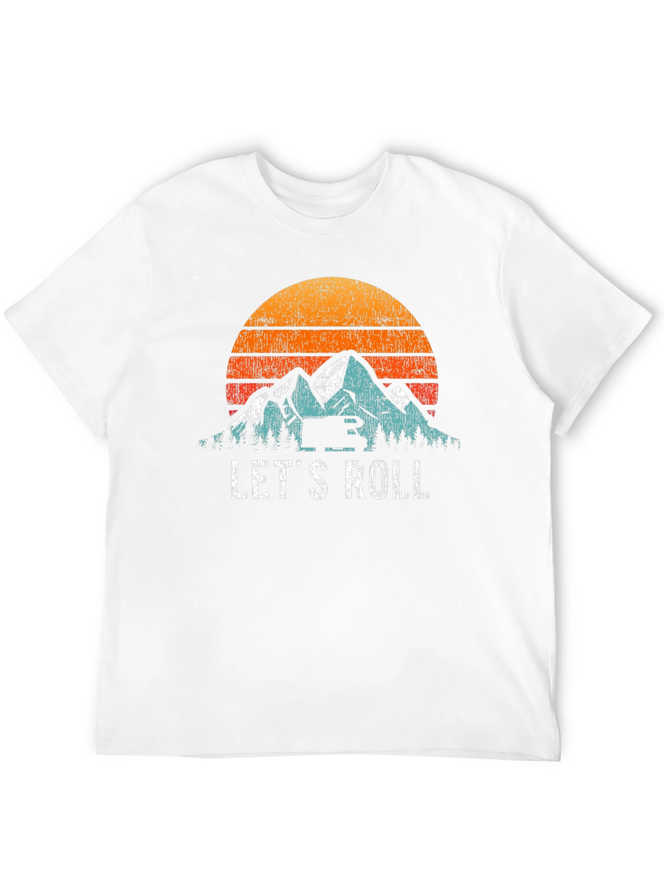 Lets Roll Mountain Sunset Graphic Tee