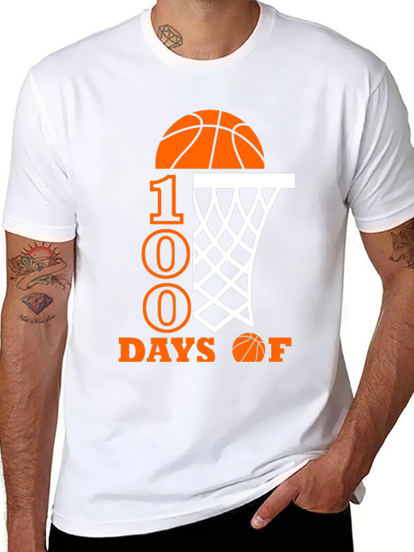 100 Days of School Basketball T-Shirt