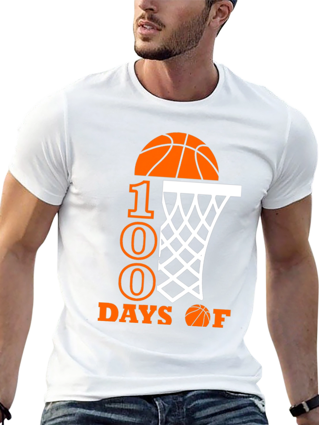 100 Days of School Basketball T-Shirt