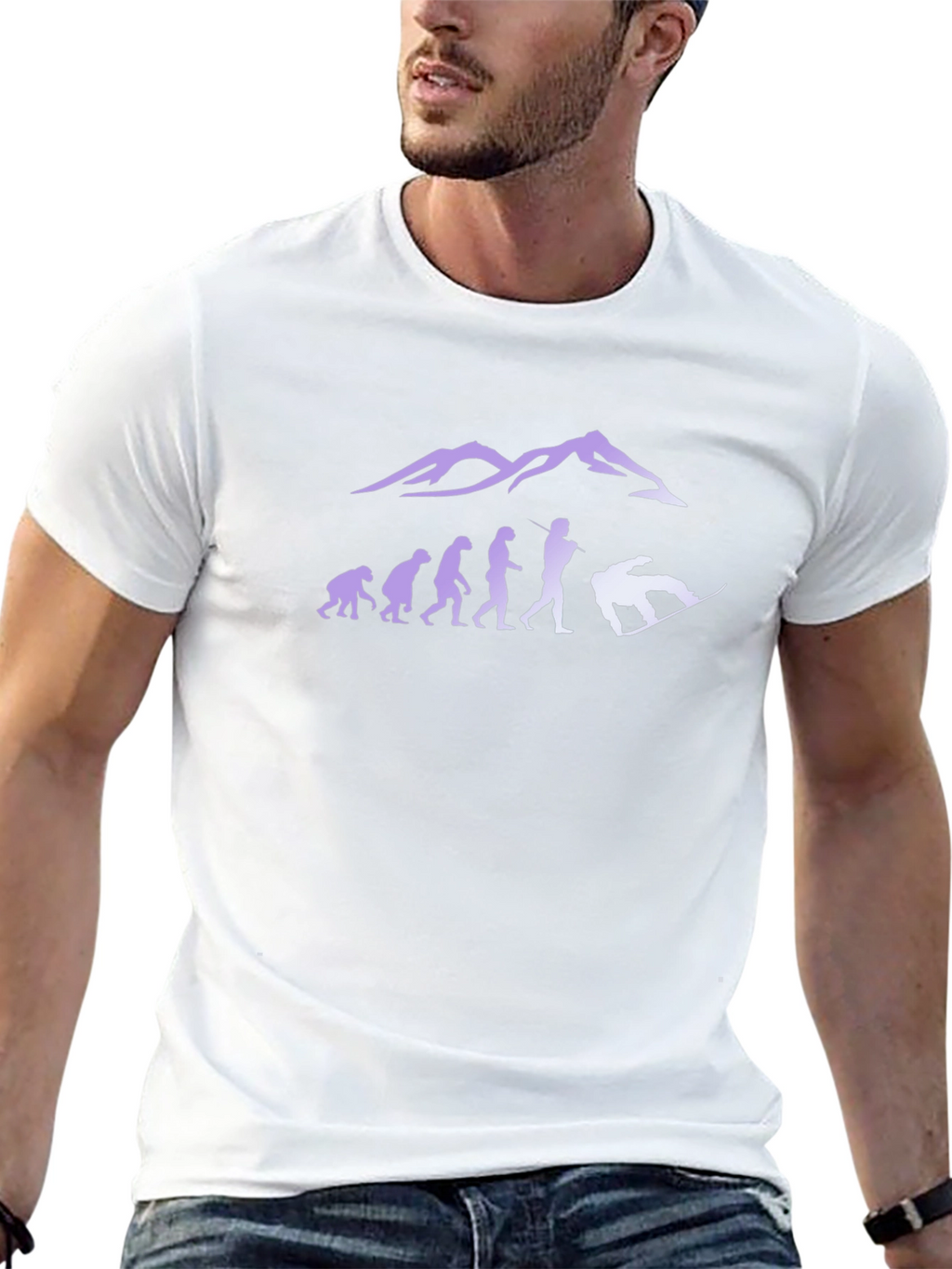 Snowboard Evolution Mens T-Shirt