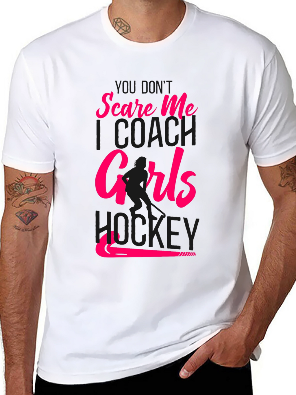 Girls Hockey Coach T-Shirt - Dont Scare Me!