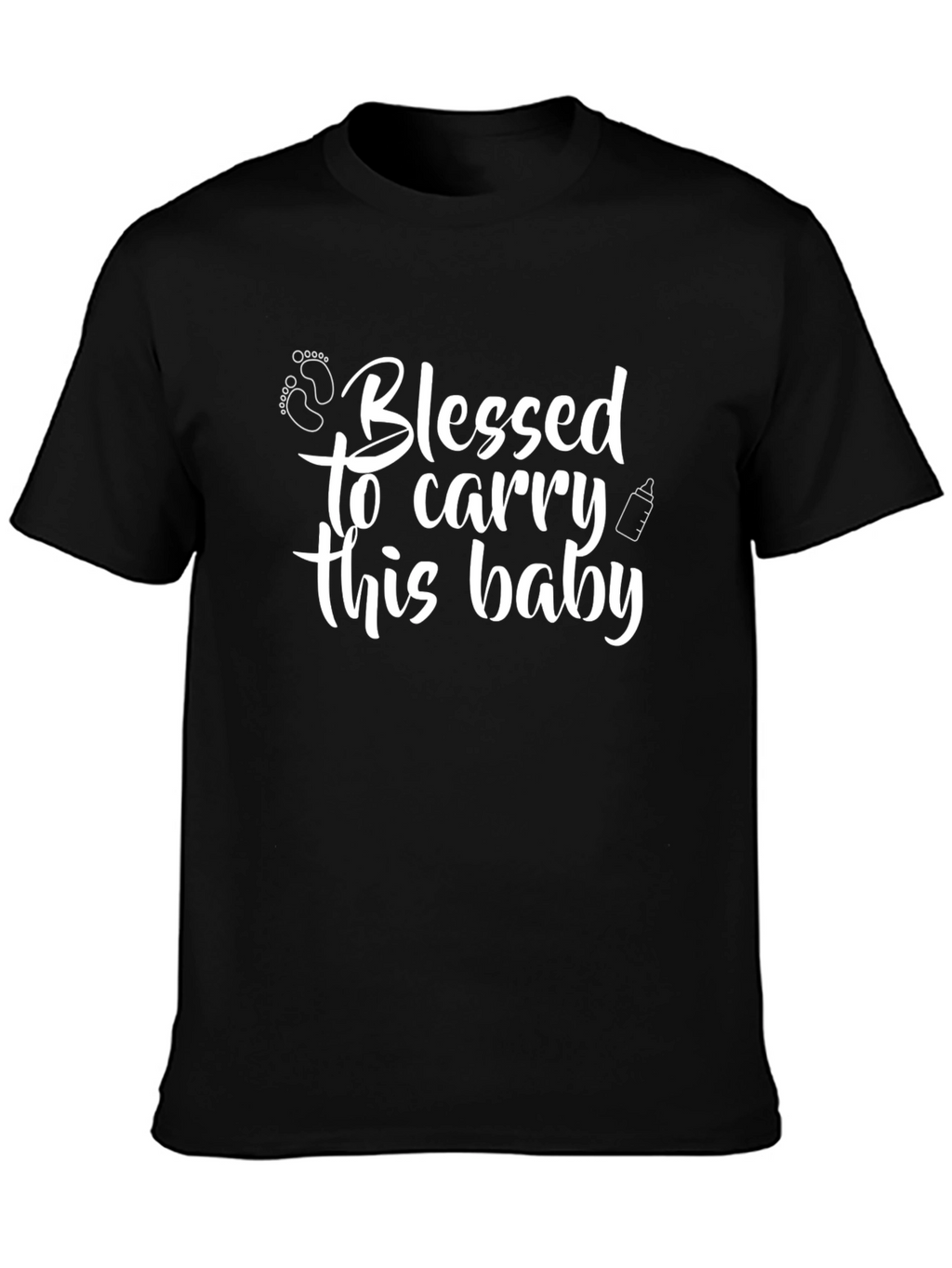 Blessed to Carry This Baby Black T-Shirt