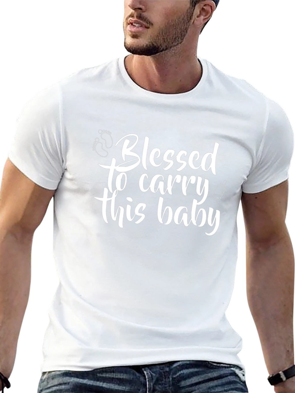 Blessed to Carry This Baby Black T-Shirt