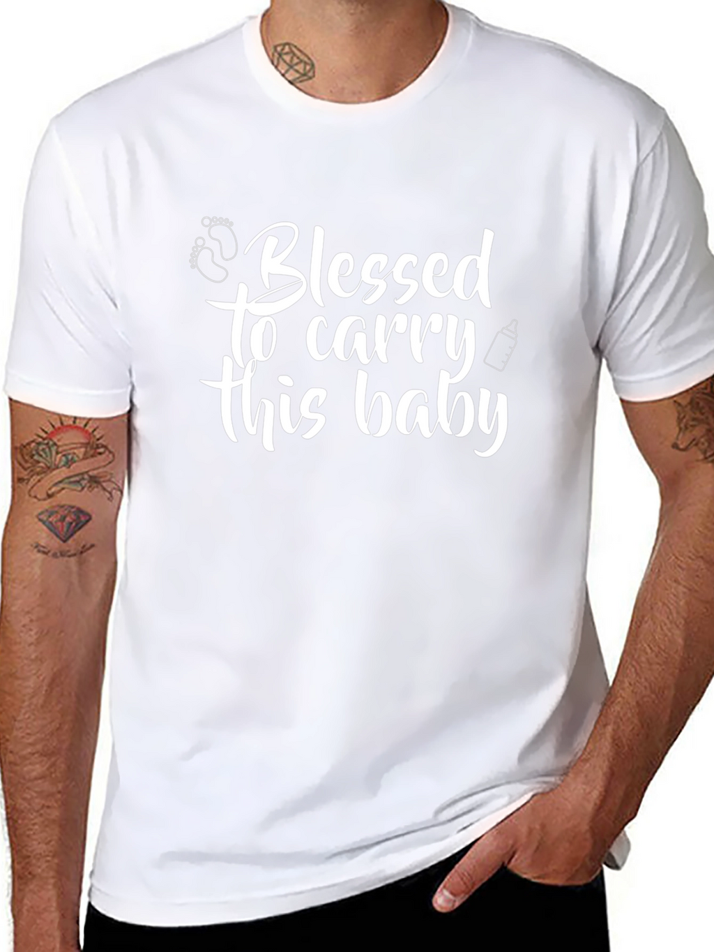 Blessed to Carry This Baby Black T-Shirt