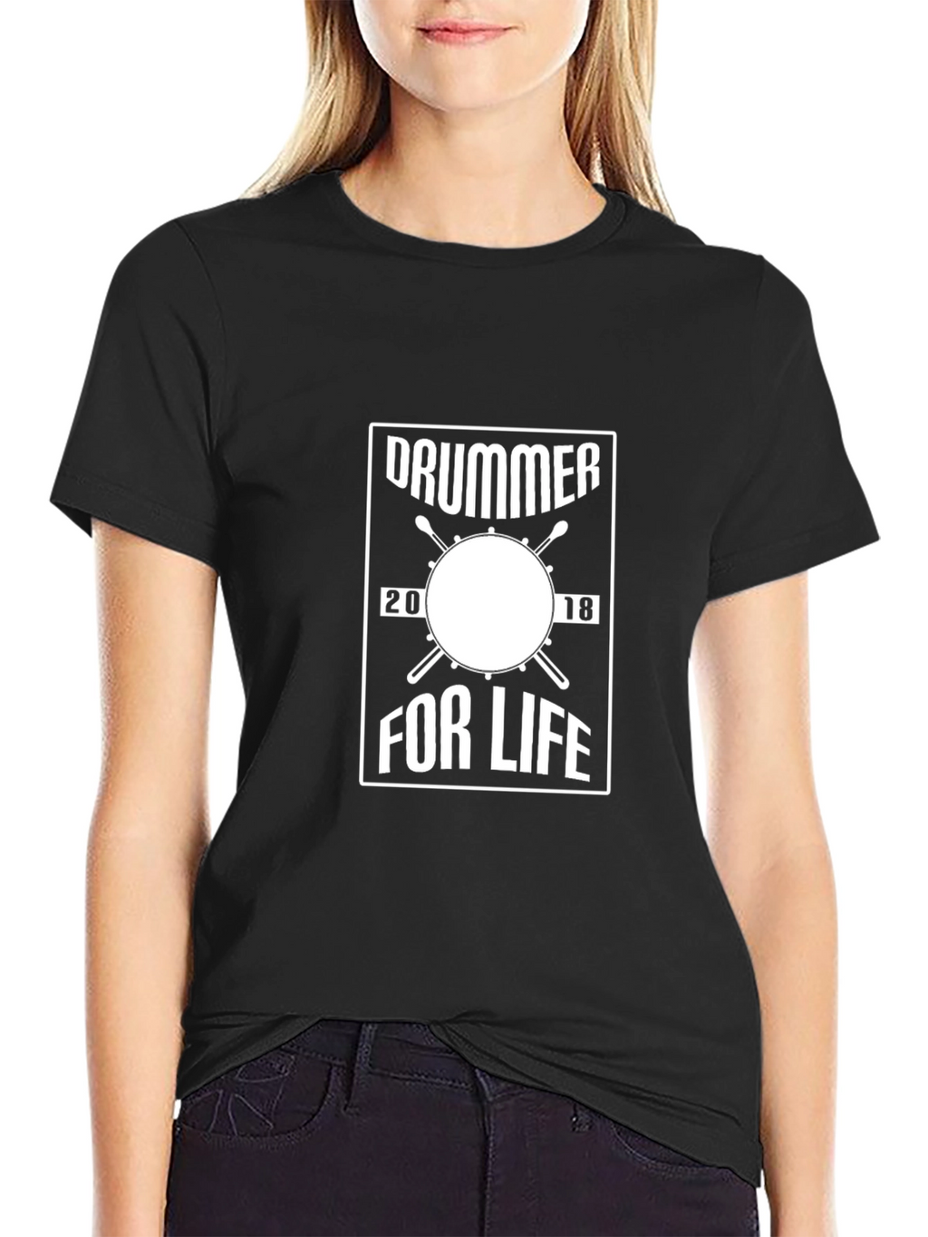 Drummer for Life Black T-Shirt