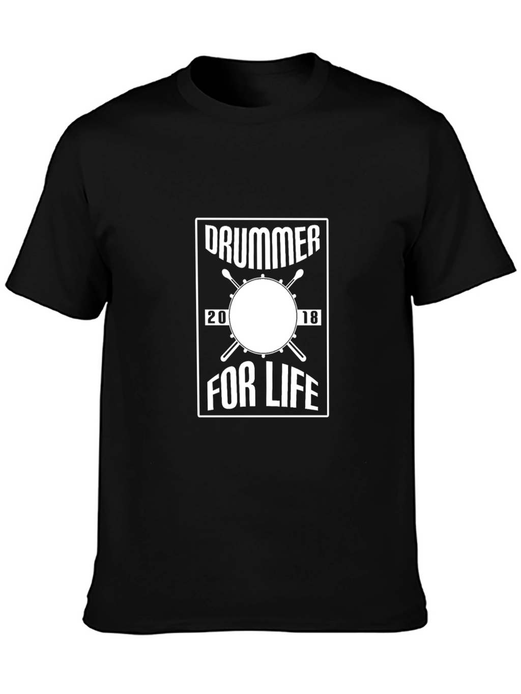 Drummer for Life Black T-Shirt