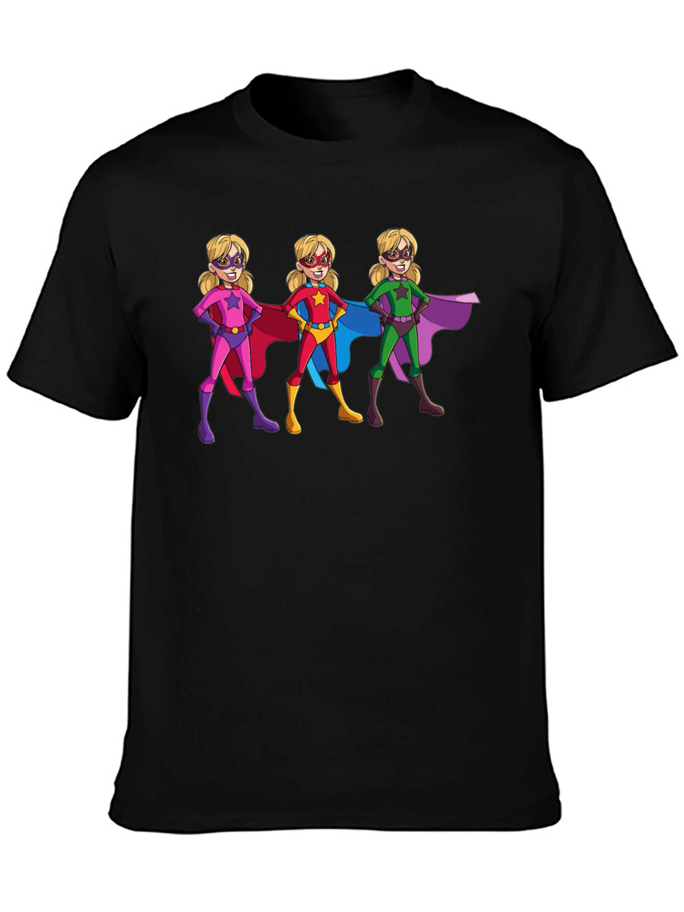 Superhero Girls Graphic T-Shirt - Black