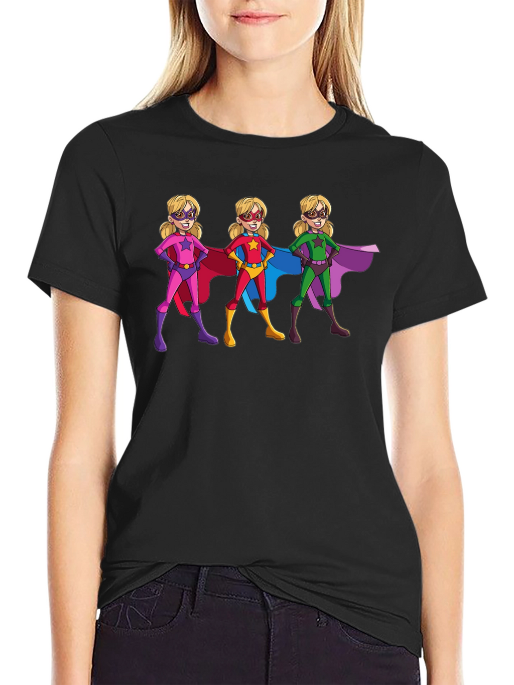 Superhero Girls Graphic T-Shirt - Black