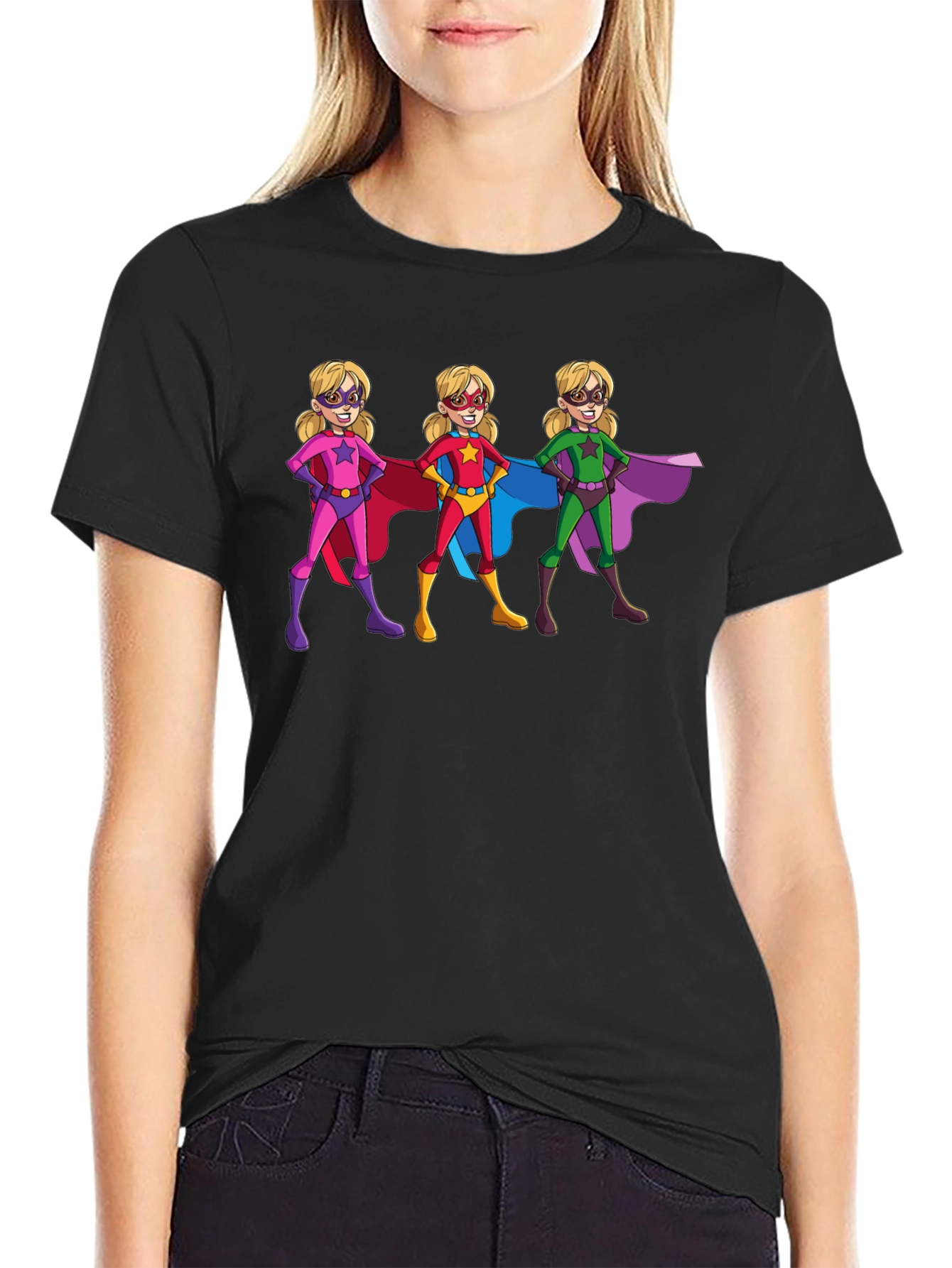 Superhero Girls Graphic T-Shirt - Black