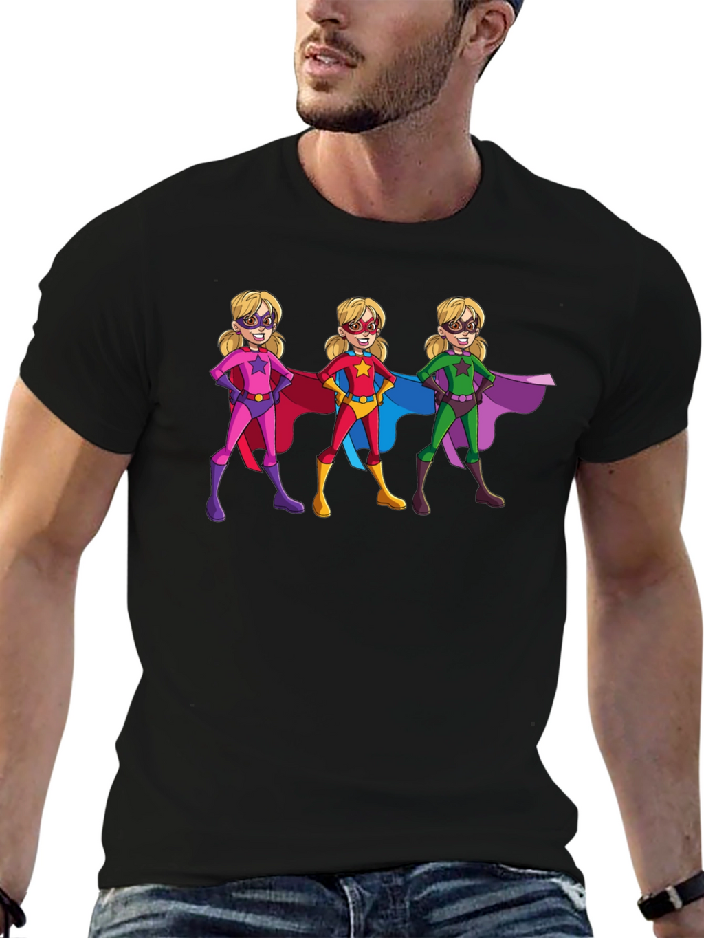 Superhero Girls Graphic T-Shirt - Black