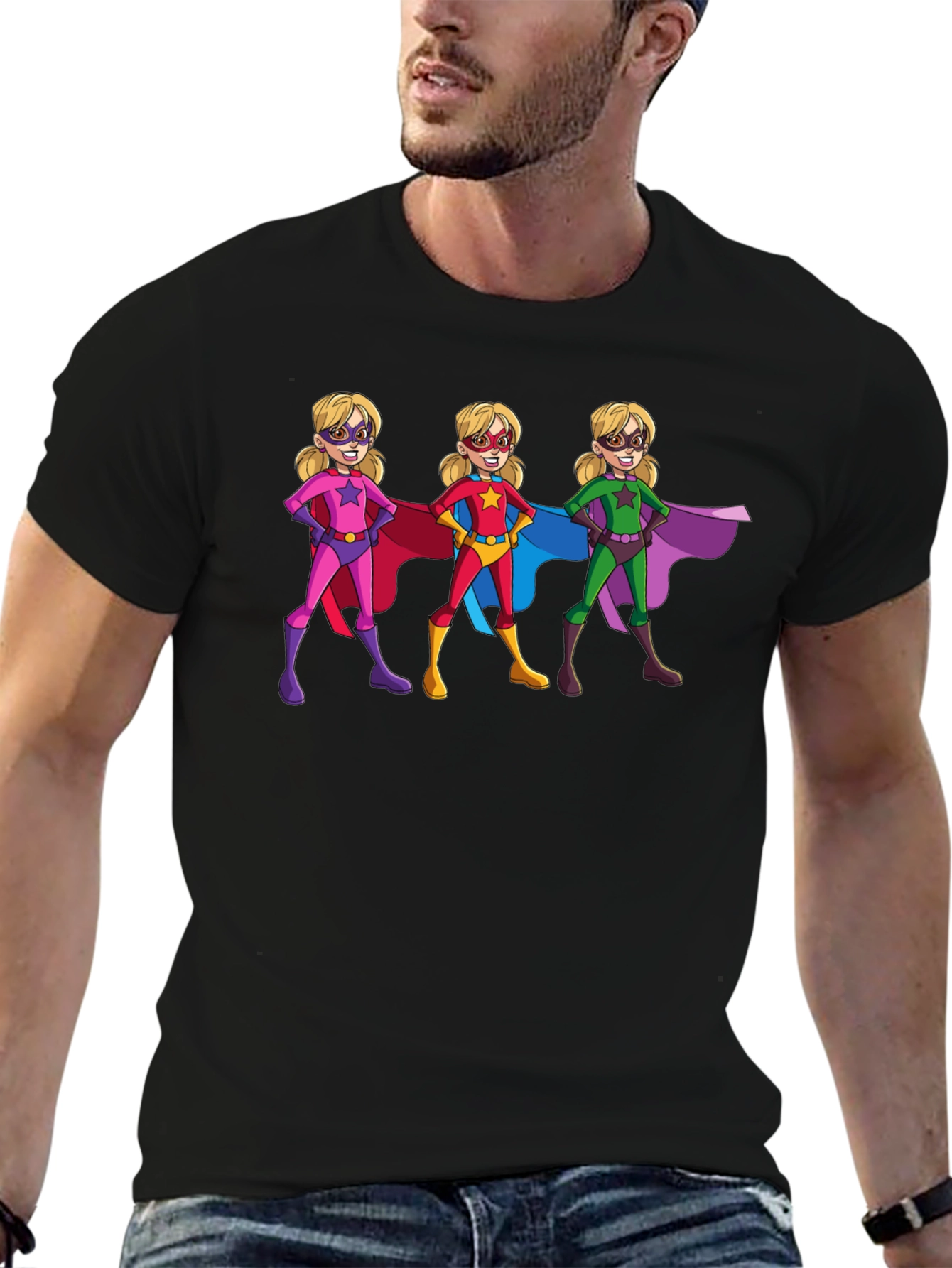Superhero Girls Graphic T-Shirt - Black