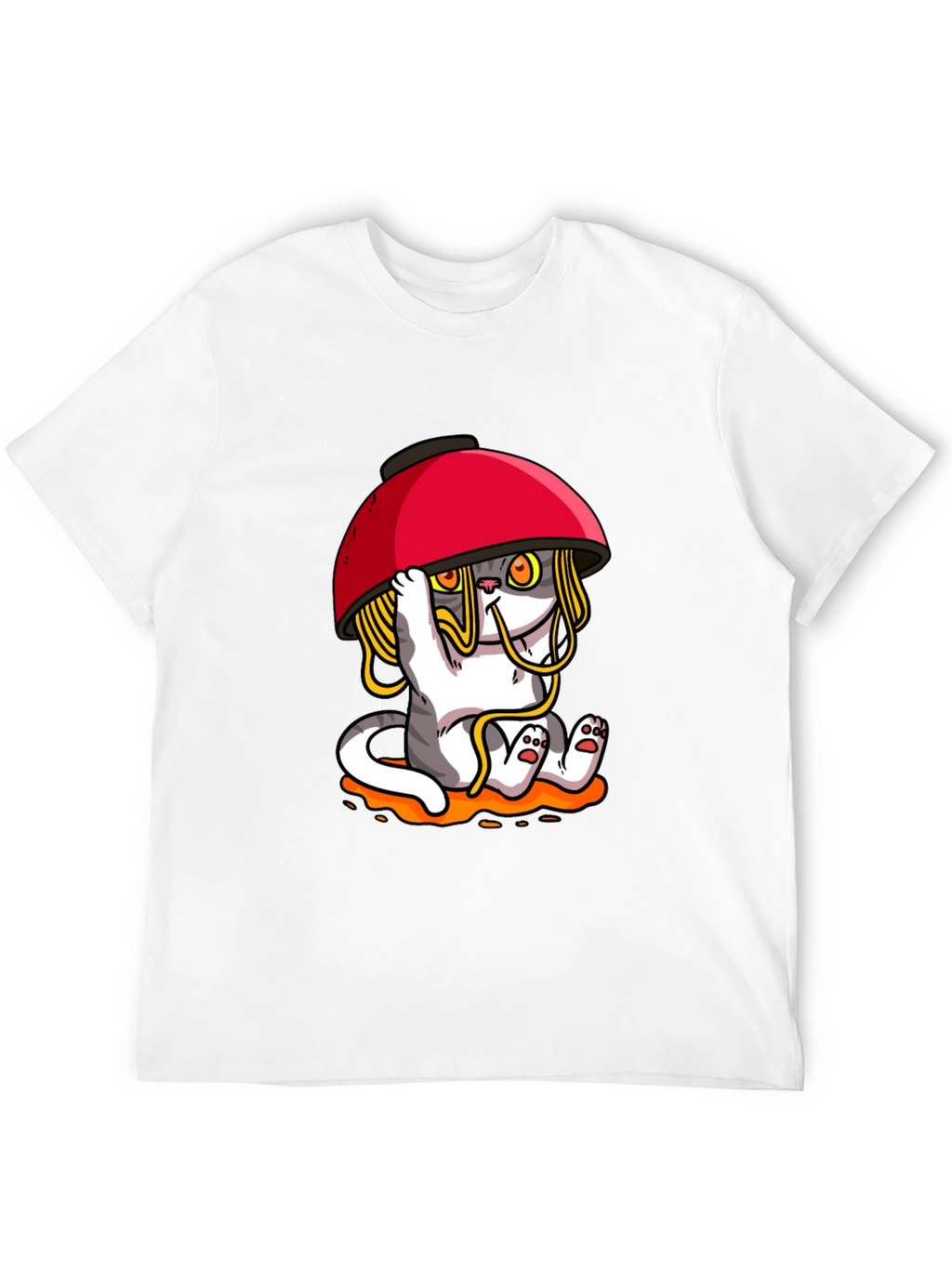 Noodle Cat T-Shirt - Ramen Bowl Funny Graphic Tee