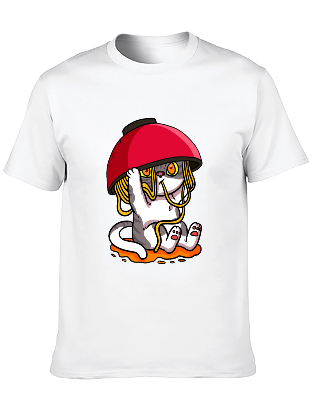 Noodle Cat T-Shirt - Ramen Bowl Funny Graphic Tee