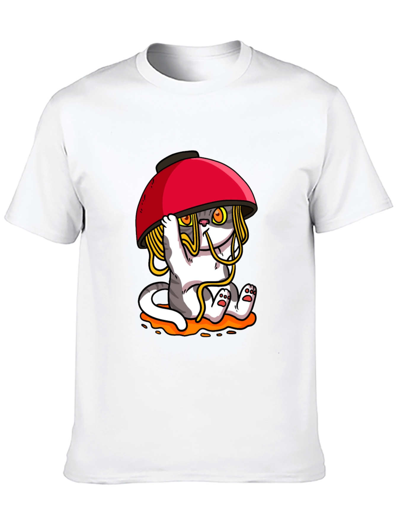 Noodle Cat T-Shirt - Ramen Bowl Funny Graphic Tee