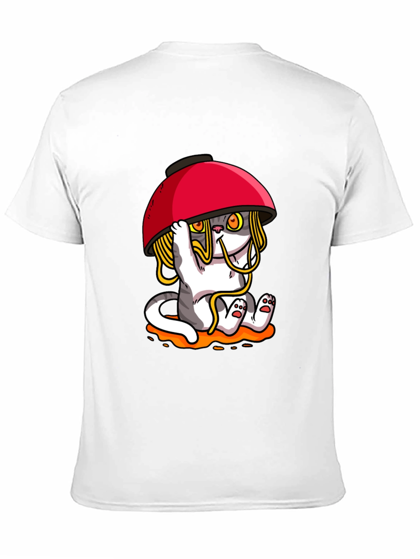 Noodle Cat T-Shirt - Ramen Bowl Funny Graphic Tee