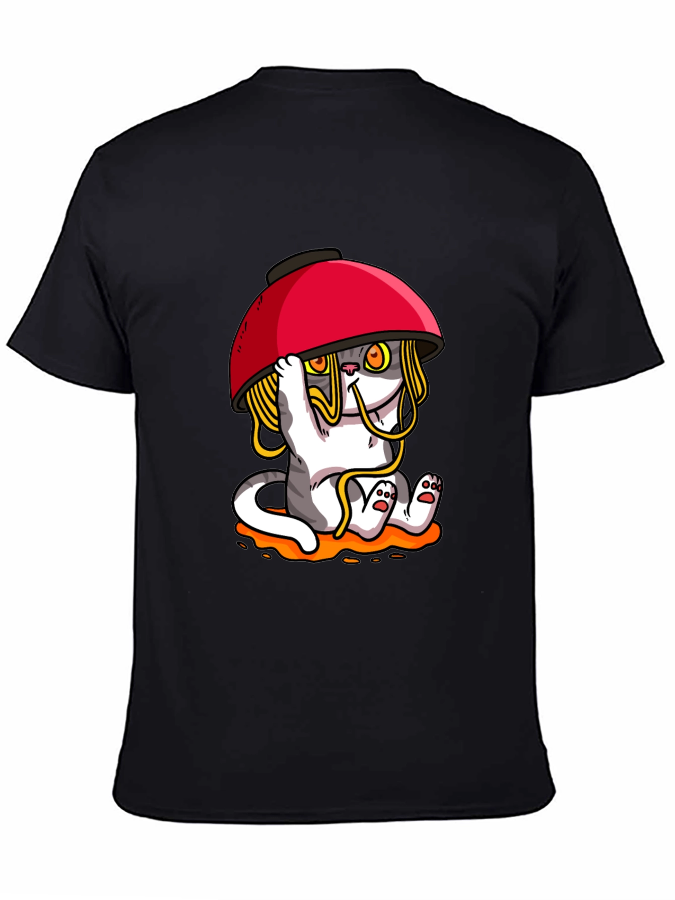 Noodle Cat T-Shirt - Ramen Bowl Funny Graphic Tee
