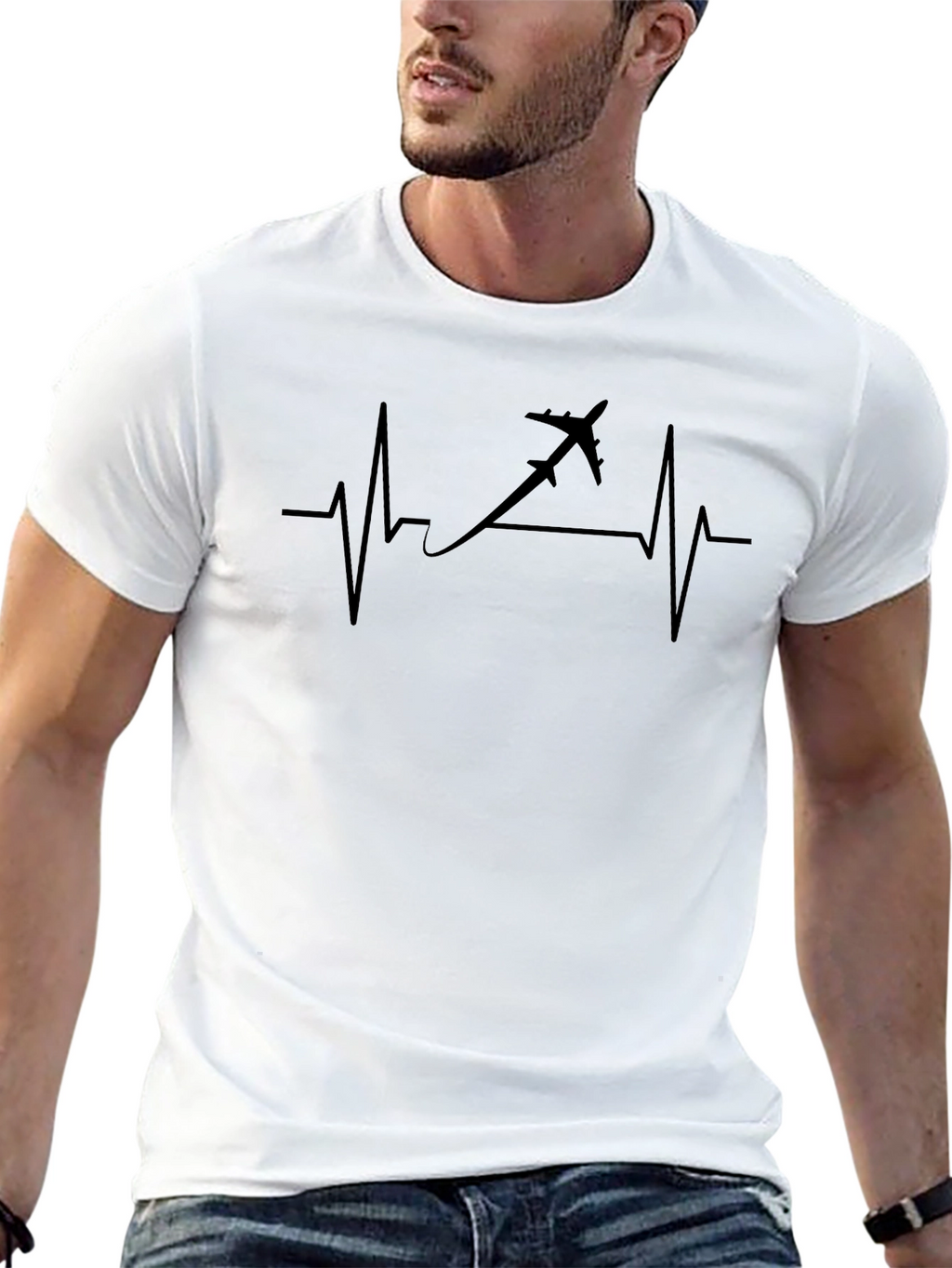 Pilot Heartbeat T-Shirt - Aviation Lover Tee