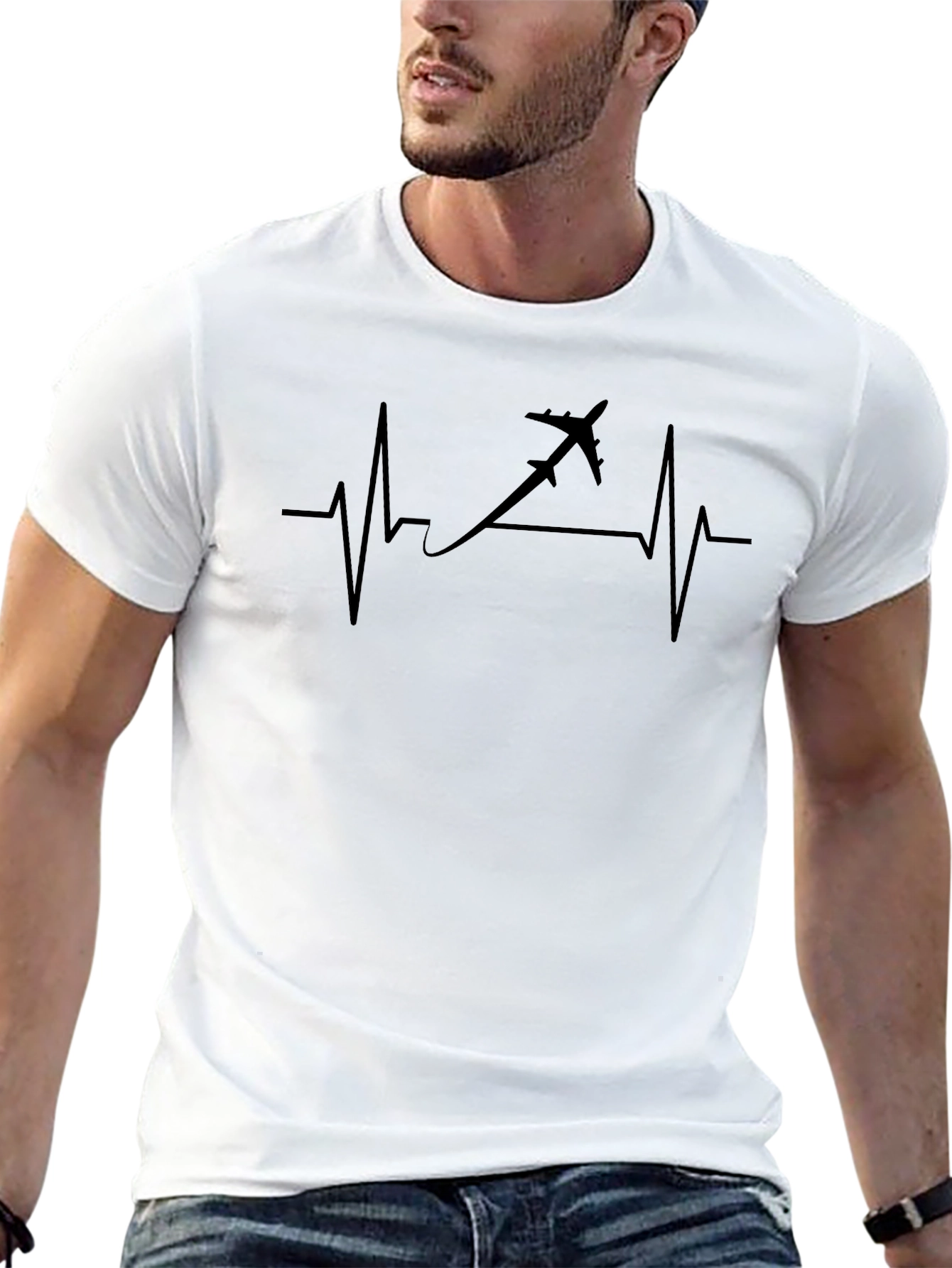 Pilot Heartbeat T-Shirt - Aviation Lover Tee