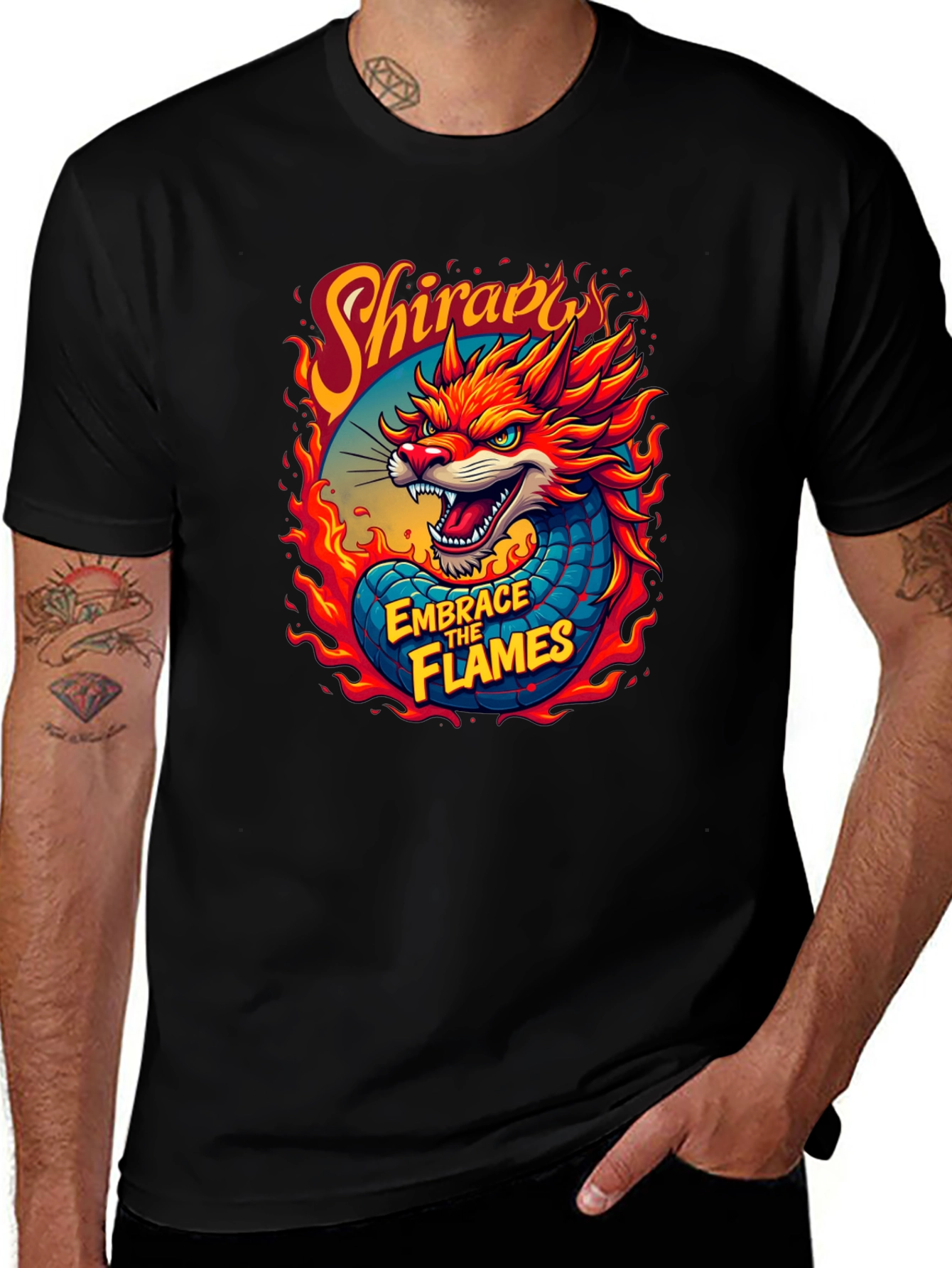 Shirapy Embrace the Flames Graphic Tee