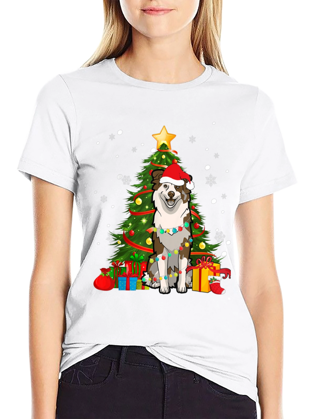 Festive Dog Christmas Tree T-Shirt