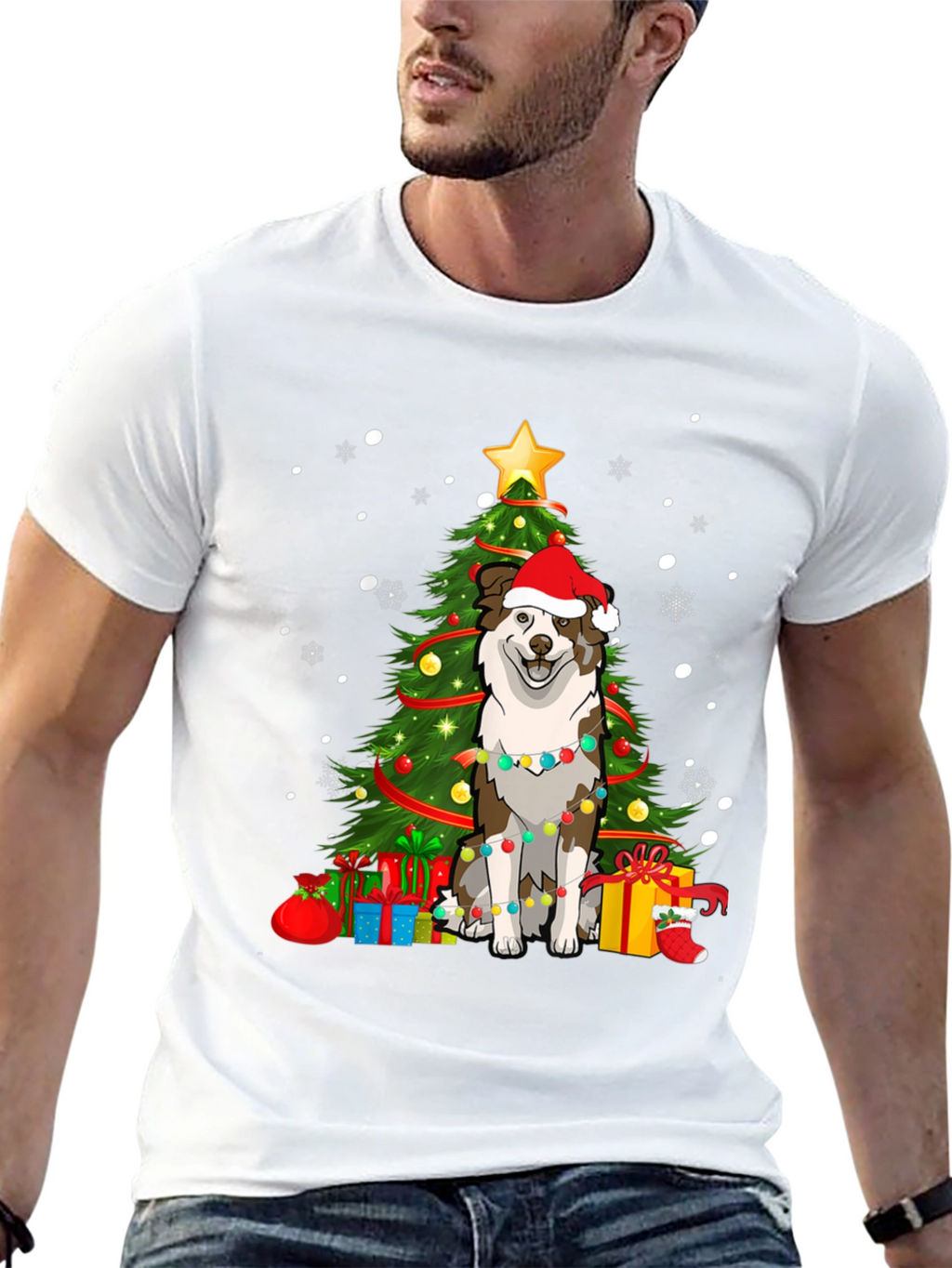 Festive Dog Christmas Tree T-Shirt
